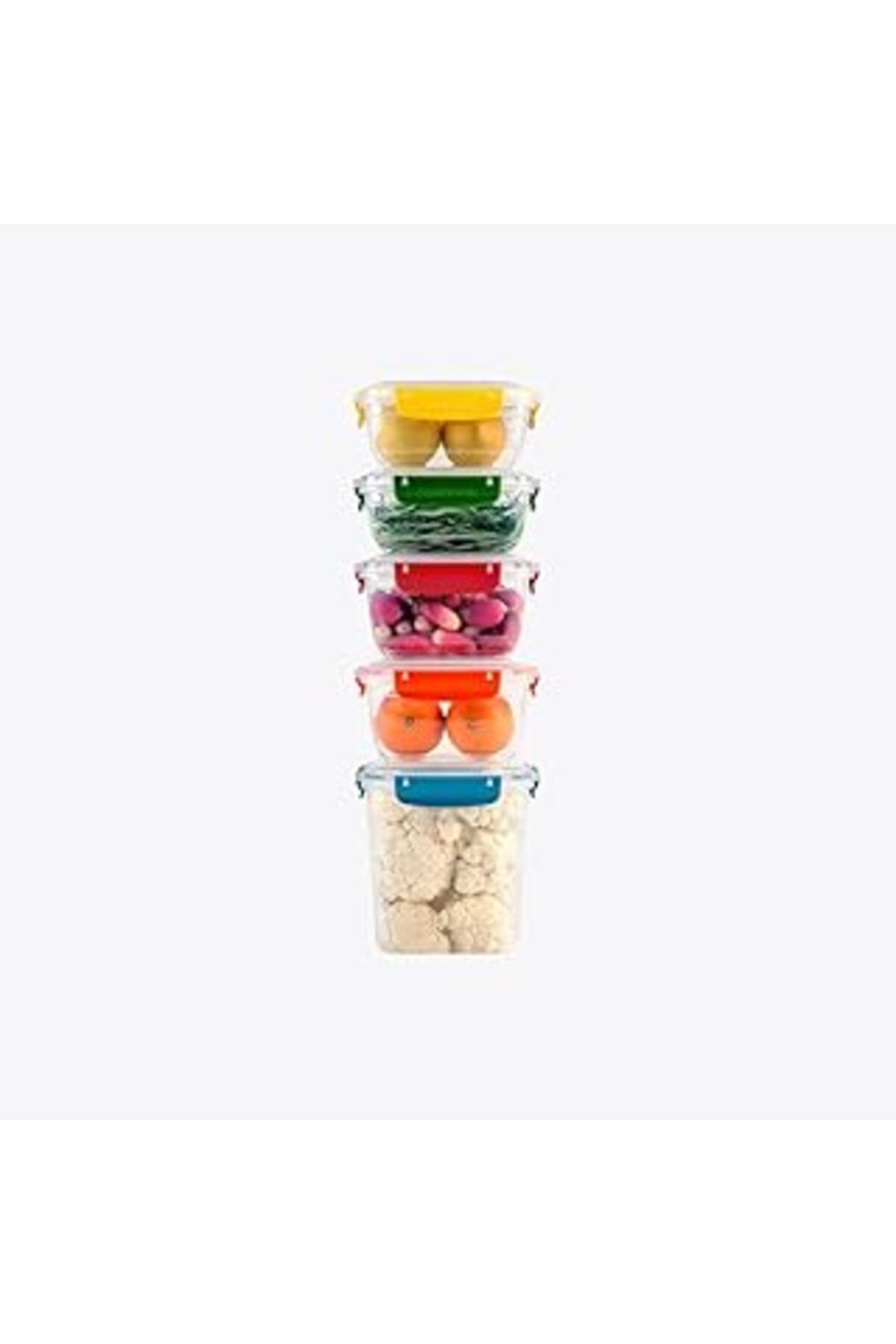 NETWORK ART Orret Home Sızdırmaz 5'Li Saklama Kabı Seti, Çeşitli Boyutlarda (2X800 Ml, 2X1000 Ml, 1X2100 Ml), G