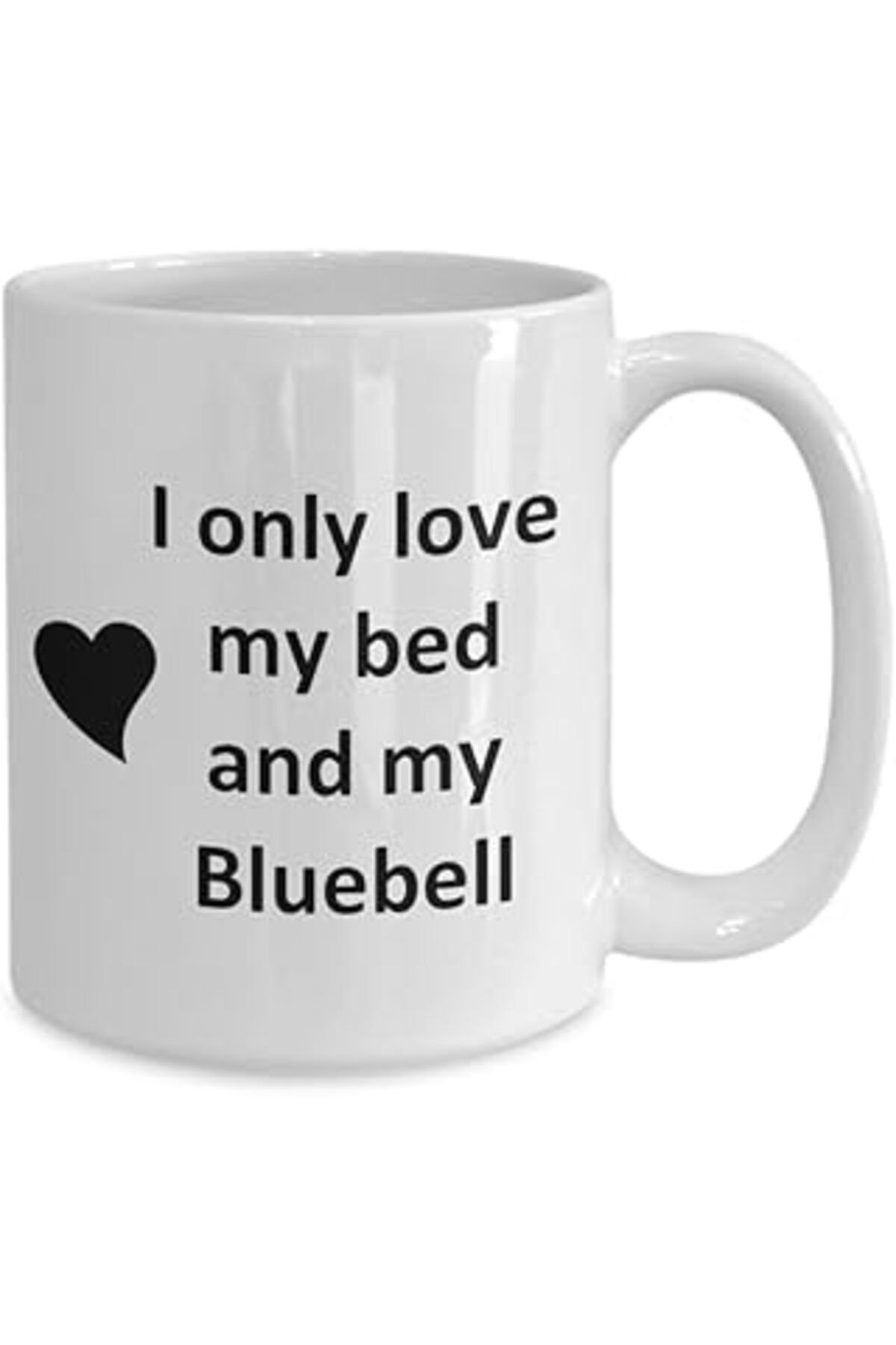 Mu Art Ahşap Print Dore Bluebell Lover Kupa - Köpek Kuş Evcil Hayvan Adı - Love My Bluebell Ingilizce Kupa Barda