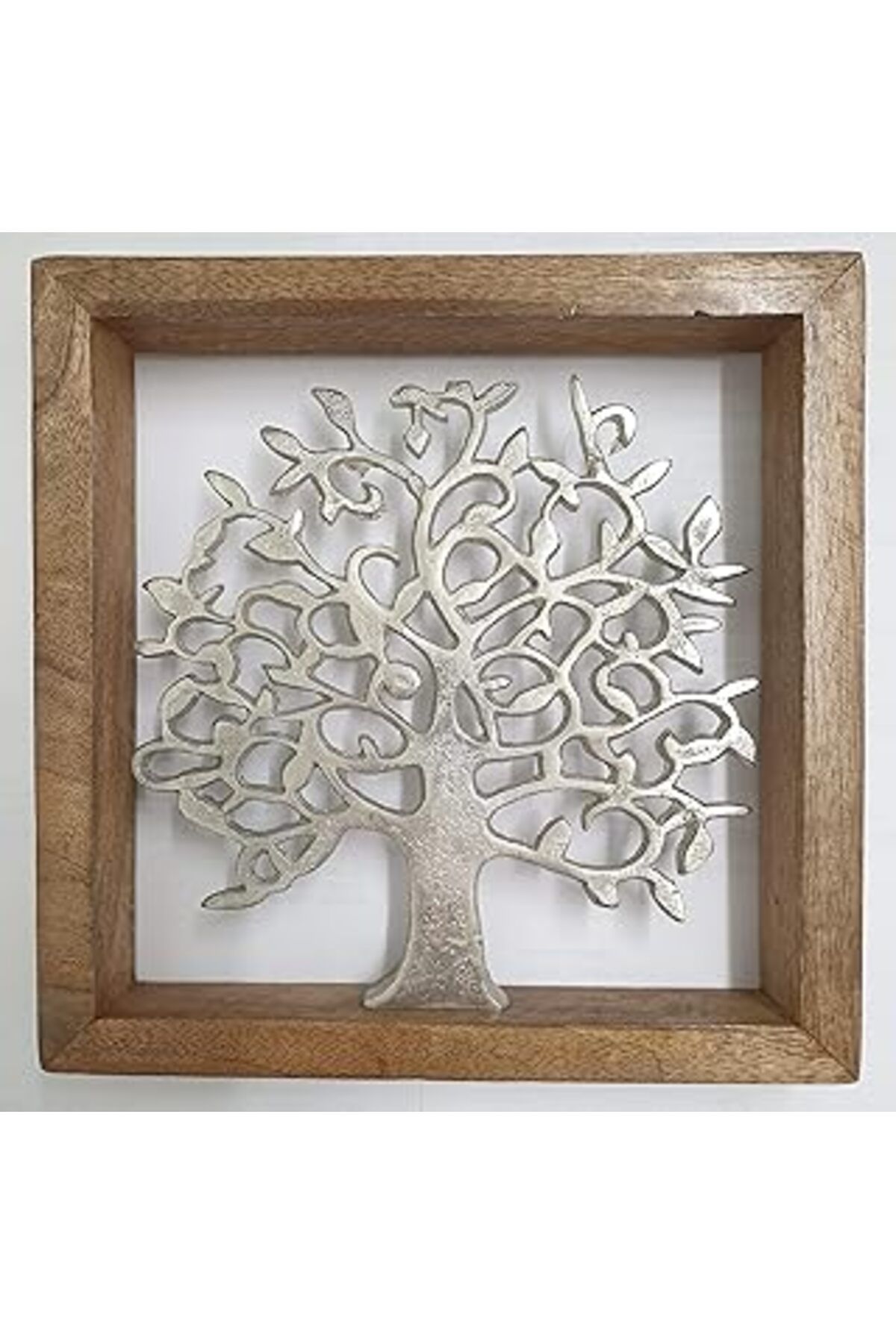 Mu Art Ahşap G.I.L.D.E Hayat Ağacı Çerçevesi Yükseklik 20 Cm