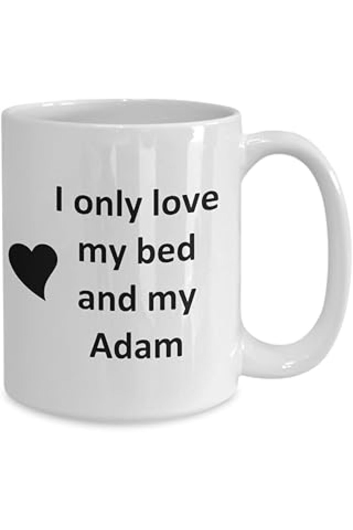 Mu Art Ahşap Print Dore Adam Lover Kupa - Köpek Kuş Evcil Hayvan Adı - Love My Adam Adı Kahve - Ingilizce Kupa