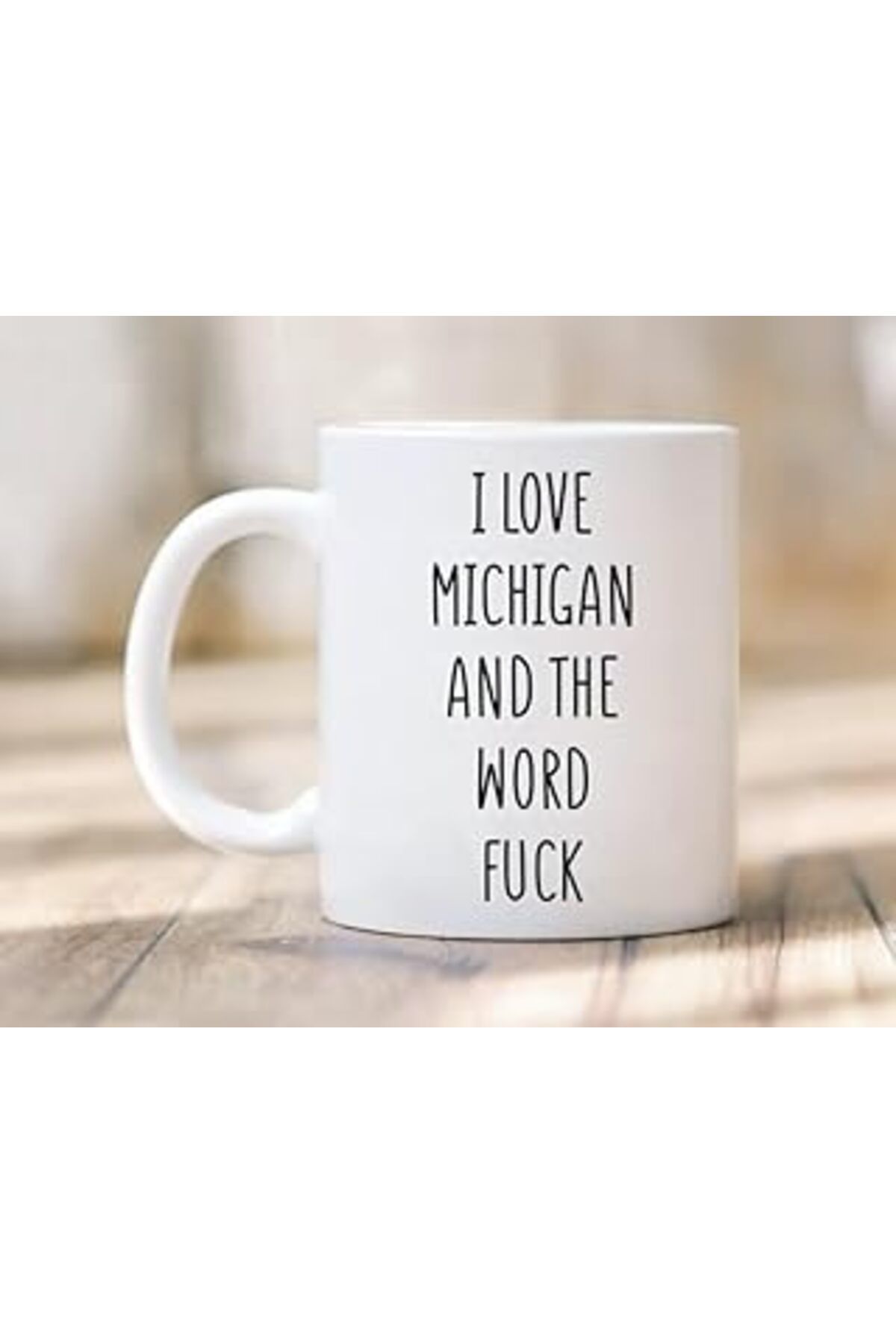 ASİTAN Print Dore Michigan'I Seviyorum Ve Kelime Kupa - Michigan Kupa - Michigan Hediyesi - Ingilizce Kupa