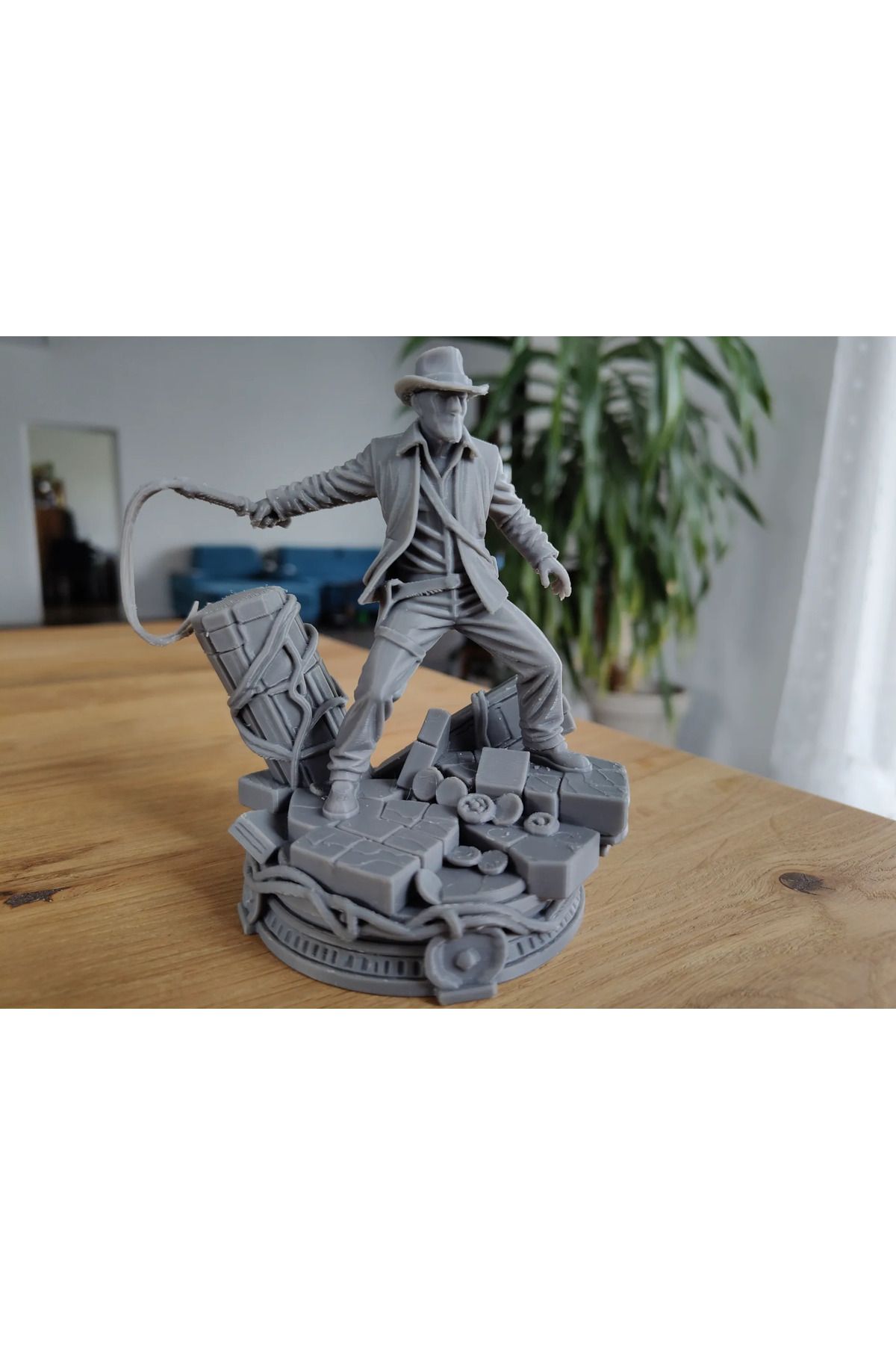 Phigo Indiana Jones Diorama 15 cm 3D Baskı İsim Yazılabilir Dekoratif Macera Sahnesi Biblosu
