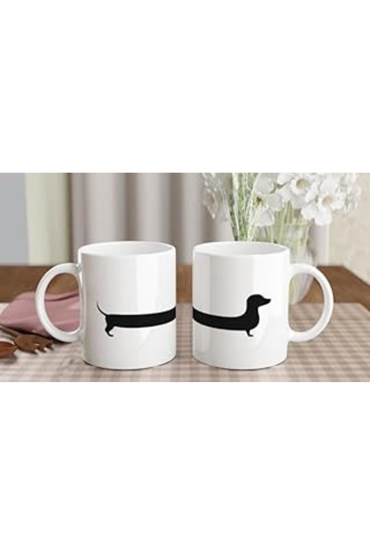 ASİTAN Print Dore Dachshund Wraparound Kupa, Dachshund Kupa, Dachshund Baba Anne Anne Ma İngilizce Kupa