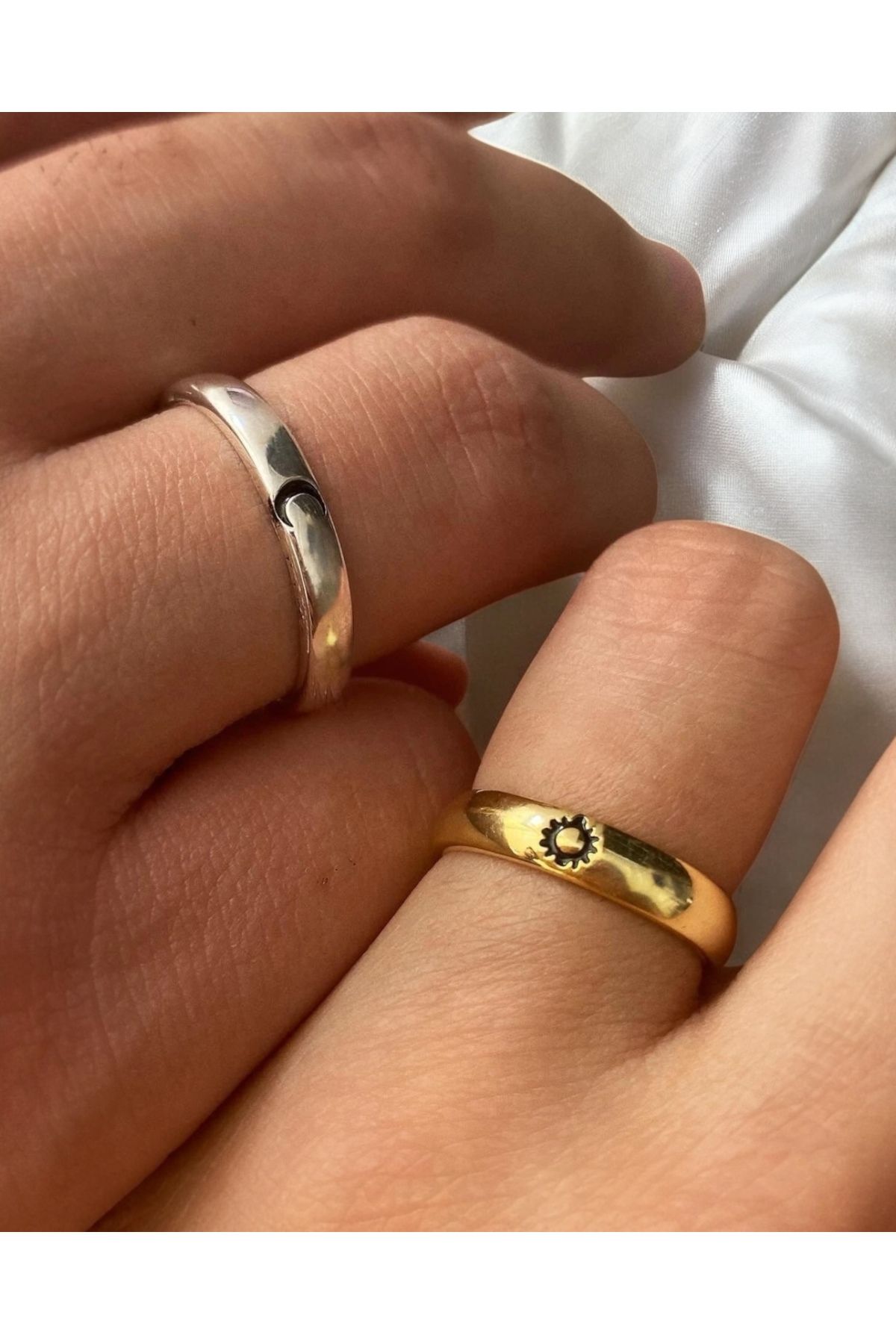 sirius jewelry 925s | Ay ve Güneş Çift Yüzüğü