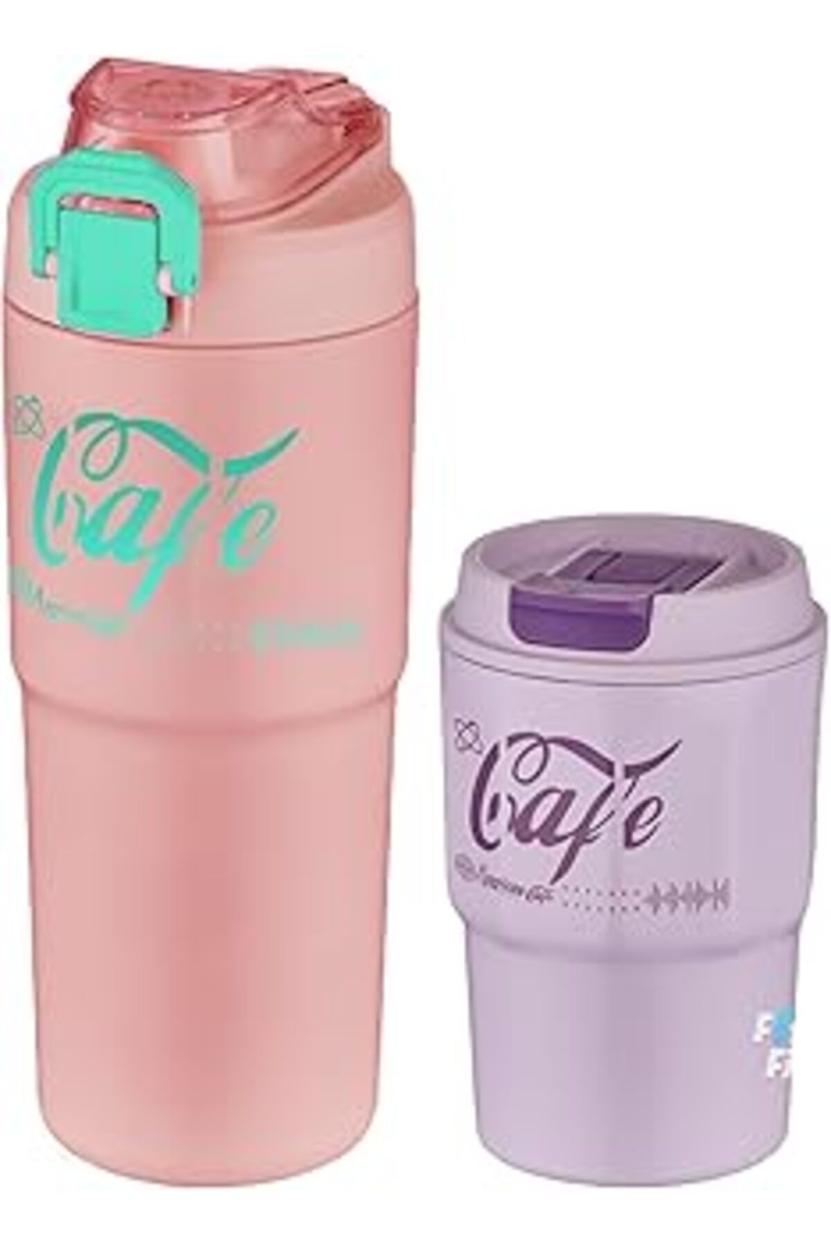 Mu Art Ahşap Vagonlife 2'Li Çelik Termos-Kahve Bardağı Seti 750Ml Çift Kullanım Termos//450Ml Mug Kahve Bardağı