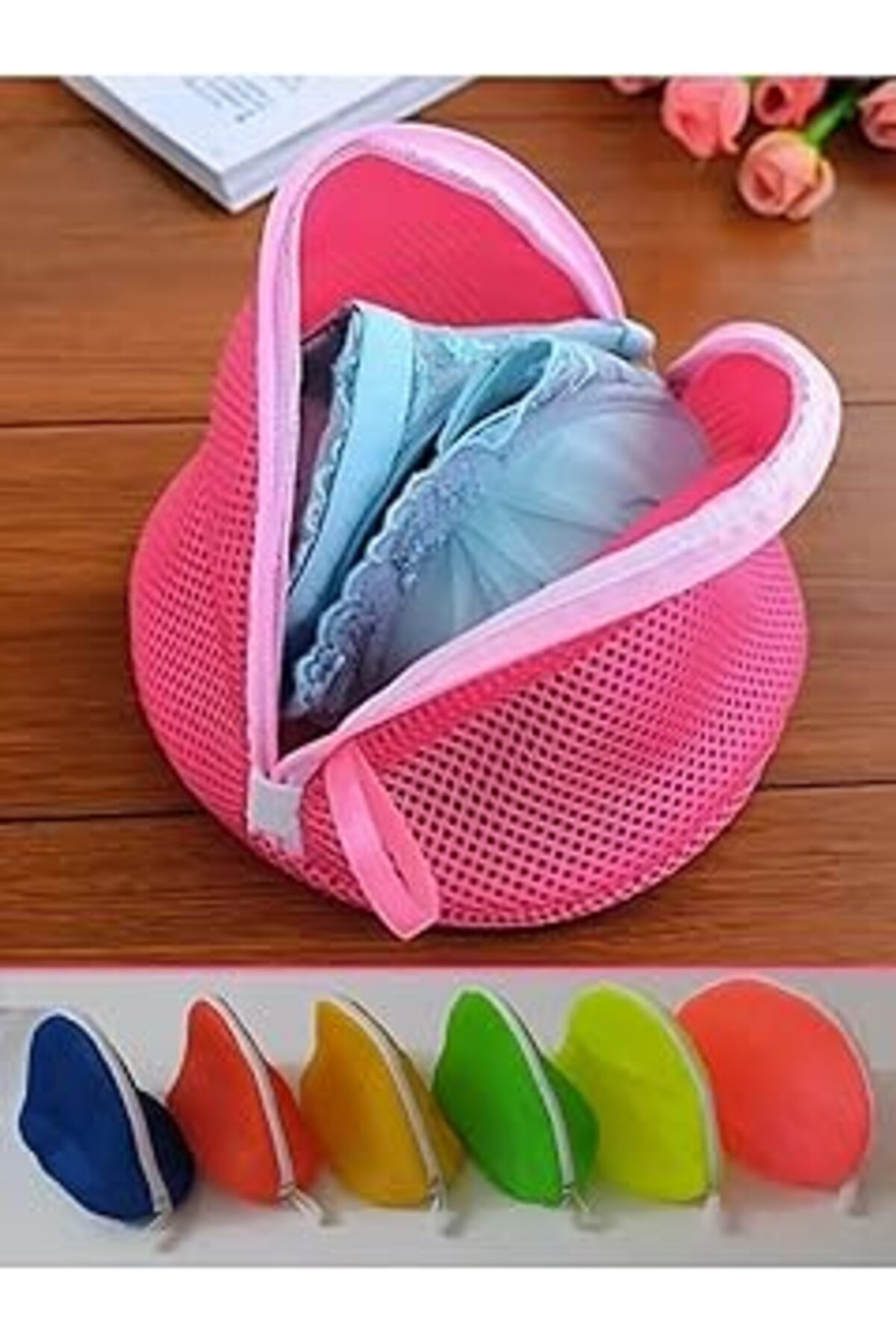Qedii Sütyen Iç Çamaşırı Bikini Yıkama Filesi Fermuarlı