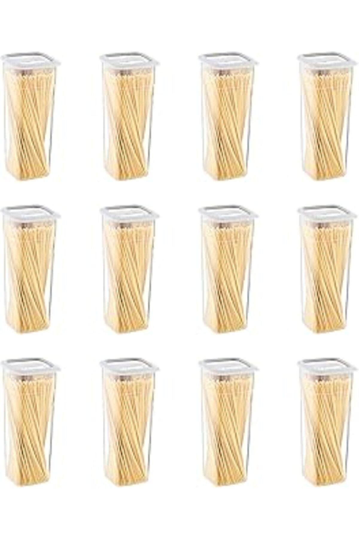 NETWORK ART Smartware 12'li Set Skali Saklama Kabı Beyaz 2140 ml