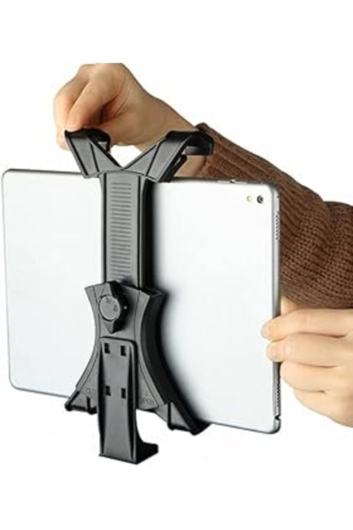 NETWORK ART Tablet Tutucu Başlık + Tripod 90° Yönlendirme Aparatı 360 Derece Dönebilen Başlık Tüm Tripodlara Uy