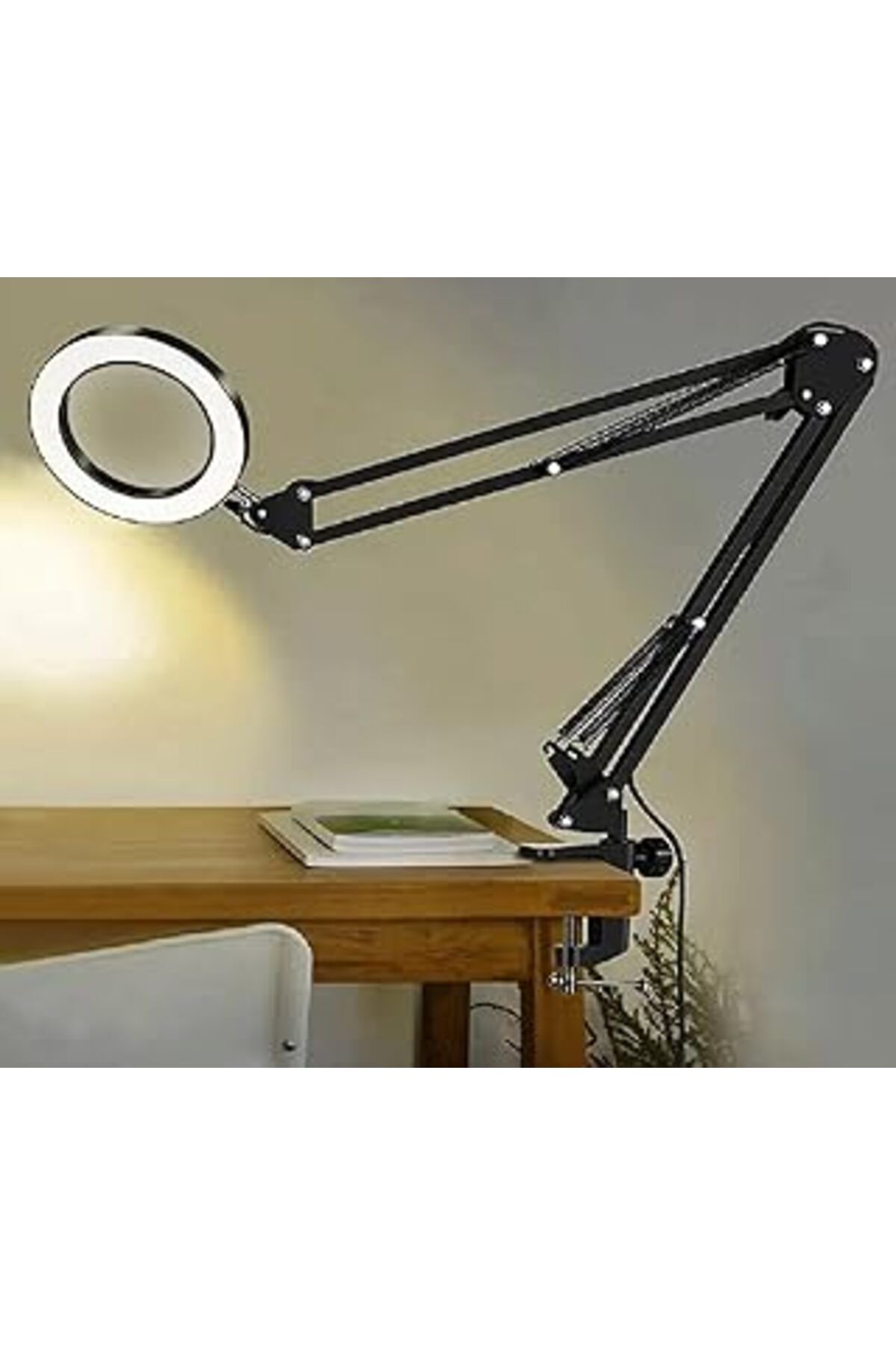 NETWORK ART Kıskaçlı 6 Inch Youtuber Led Işıklı Halka Telefon Tutuculu Yüksekliği Ve Açısı Ayarlanabilir 6 Inch