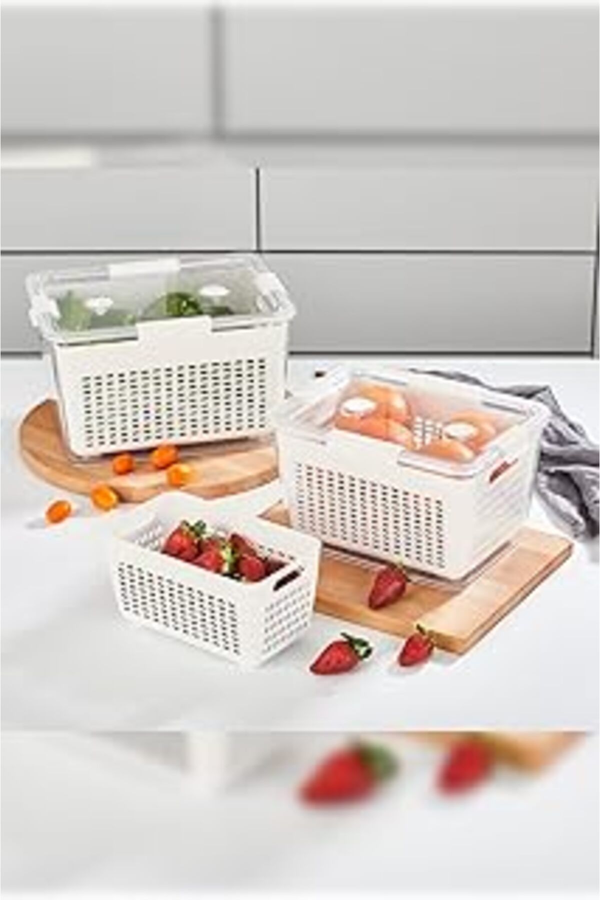 NETWORK ART Selka Home - Lavin 2-4-7 Litre Ekru Saklama Kabı