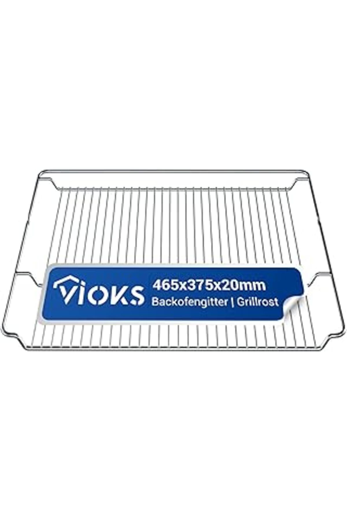 NETWORK ART Vioks 00574876 Hez334000 Paslanmaz Çelik Mangal Izgarası, 465 X 375 Mm, Fırın Yedek Izgara, Fırın A