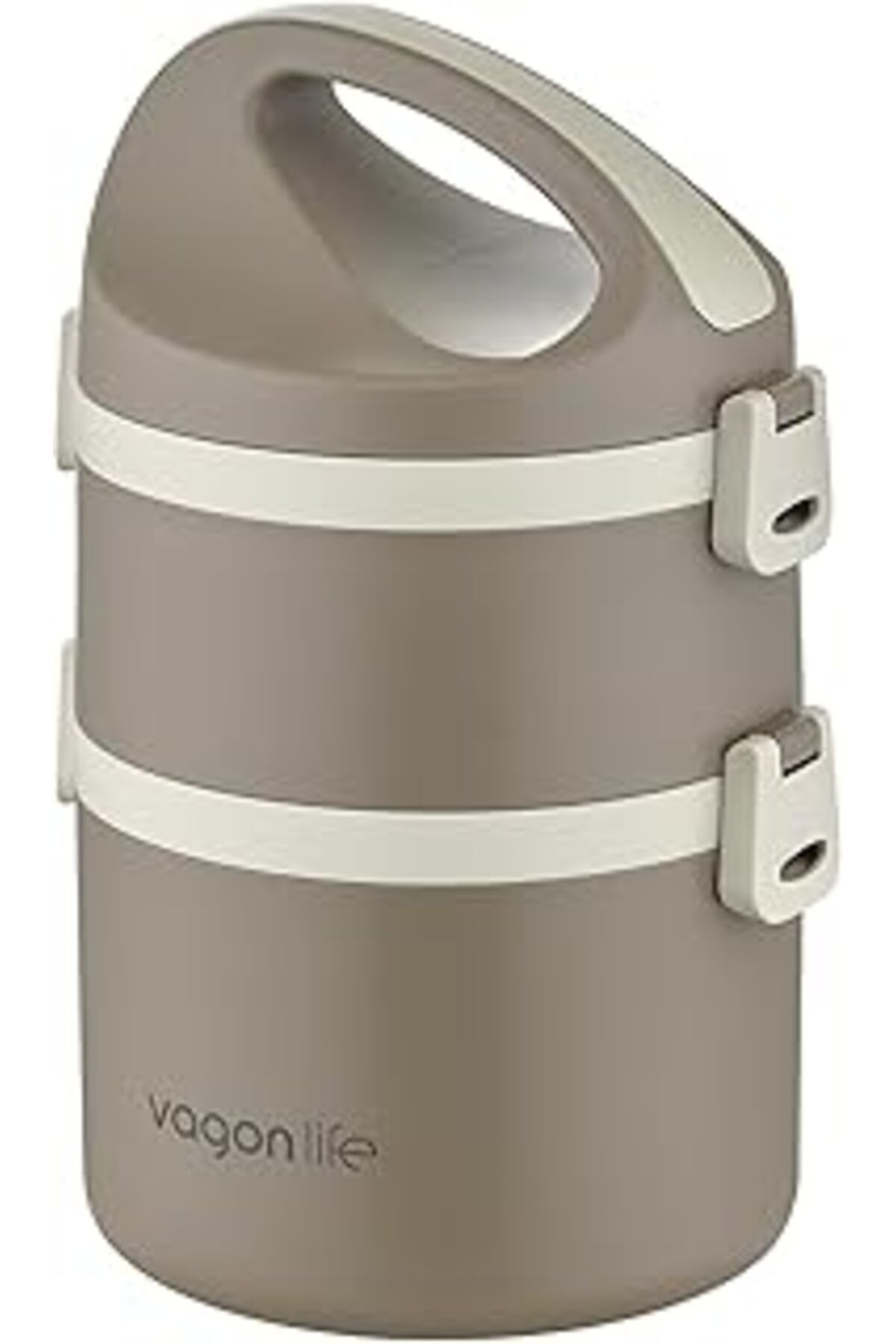 ASİTAN 1800 Ml İki Kat Yuvarlak Paslanmaz Çelik Bento Lunch Box Yeni Nesil Sefer Tası-Fflbox40130