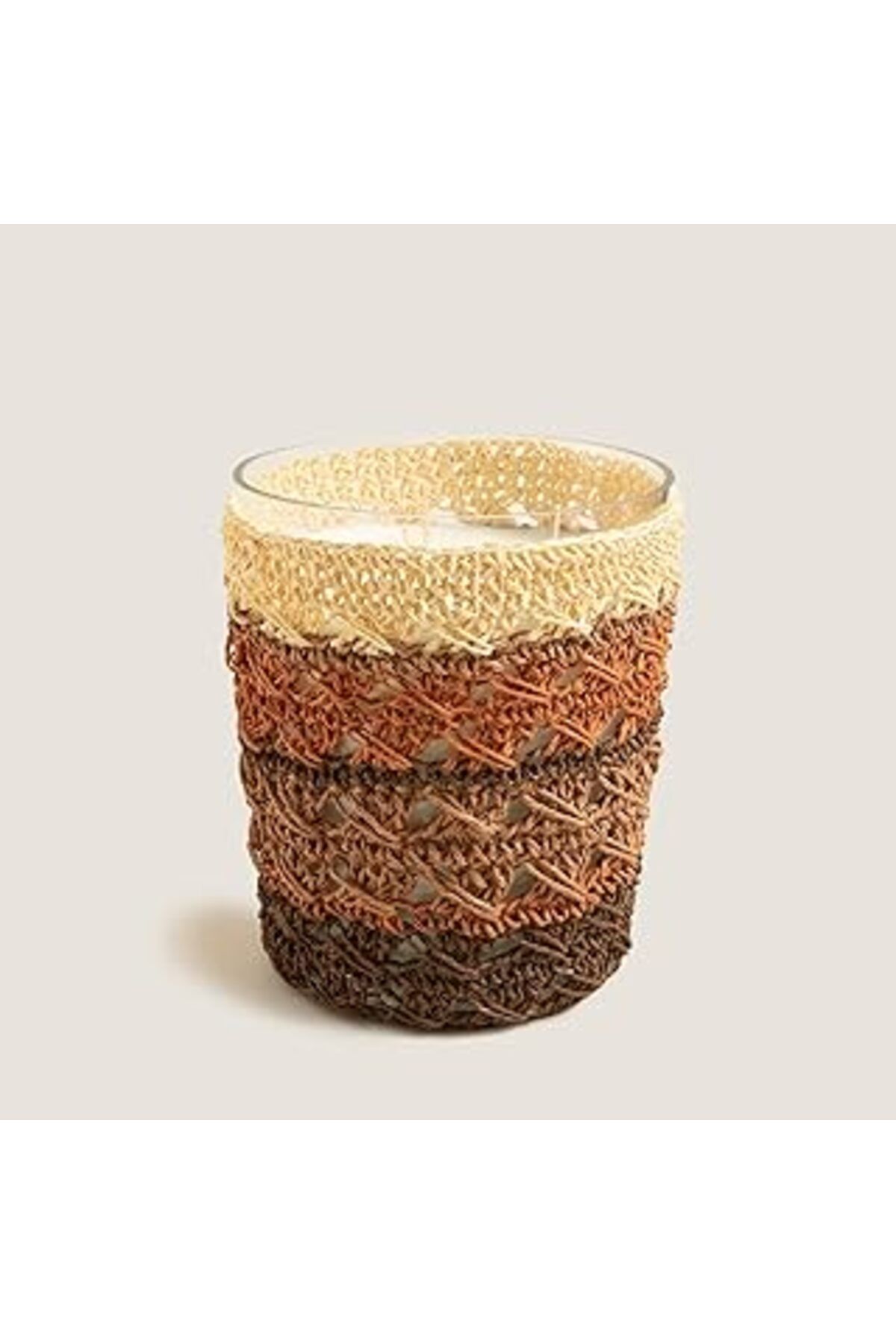 NETWORK ART Chakra Boho Chic Tığ Işi Kokulu Mum 14x17 Cm Natural