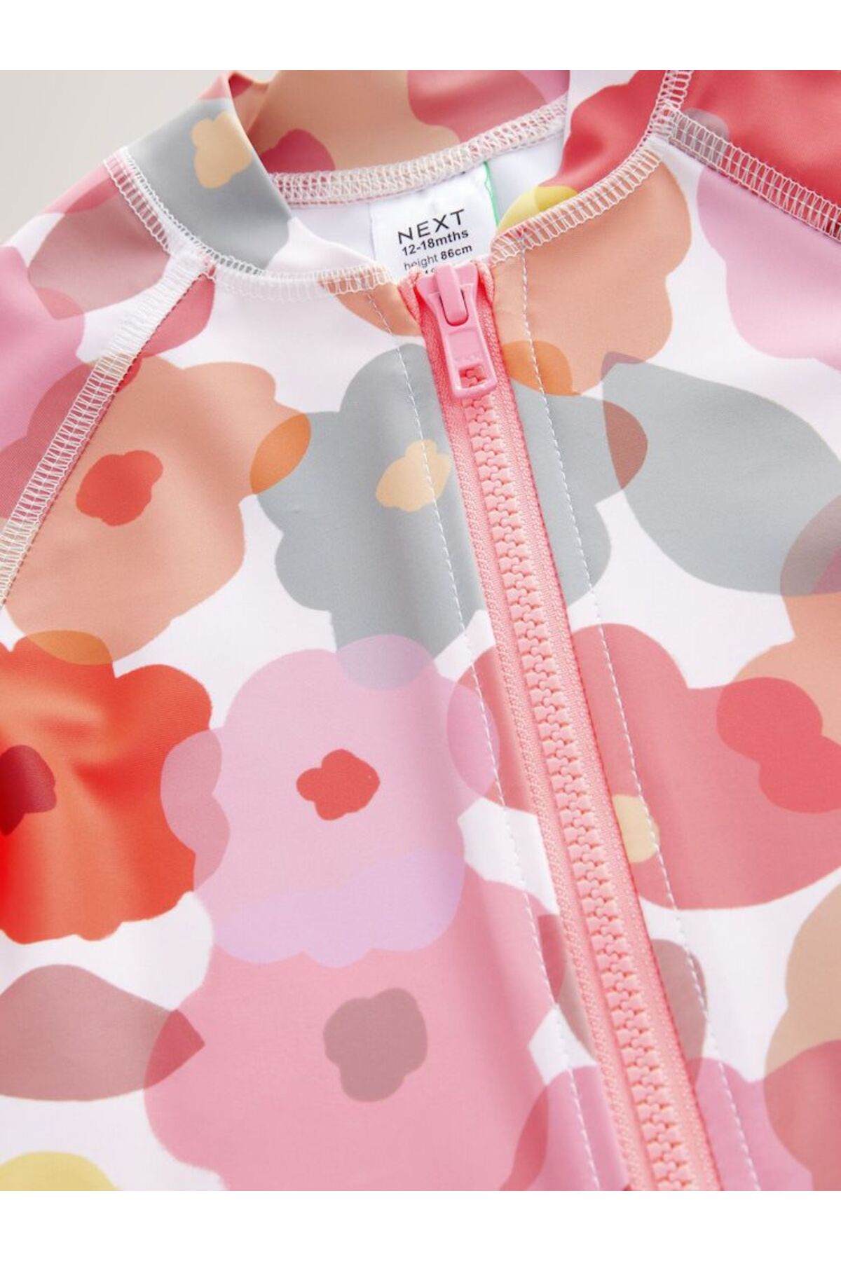 Next Baby Pembe Çiçekli Kız Bebek & Çocuk Güneşe Dayanıklı 50+ UPF Mayo fotoğrafı 3 (önizleme)
