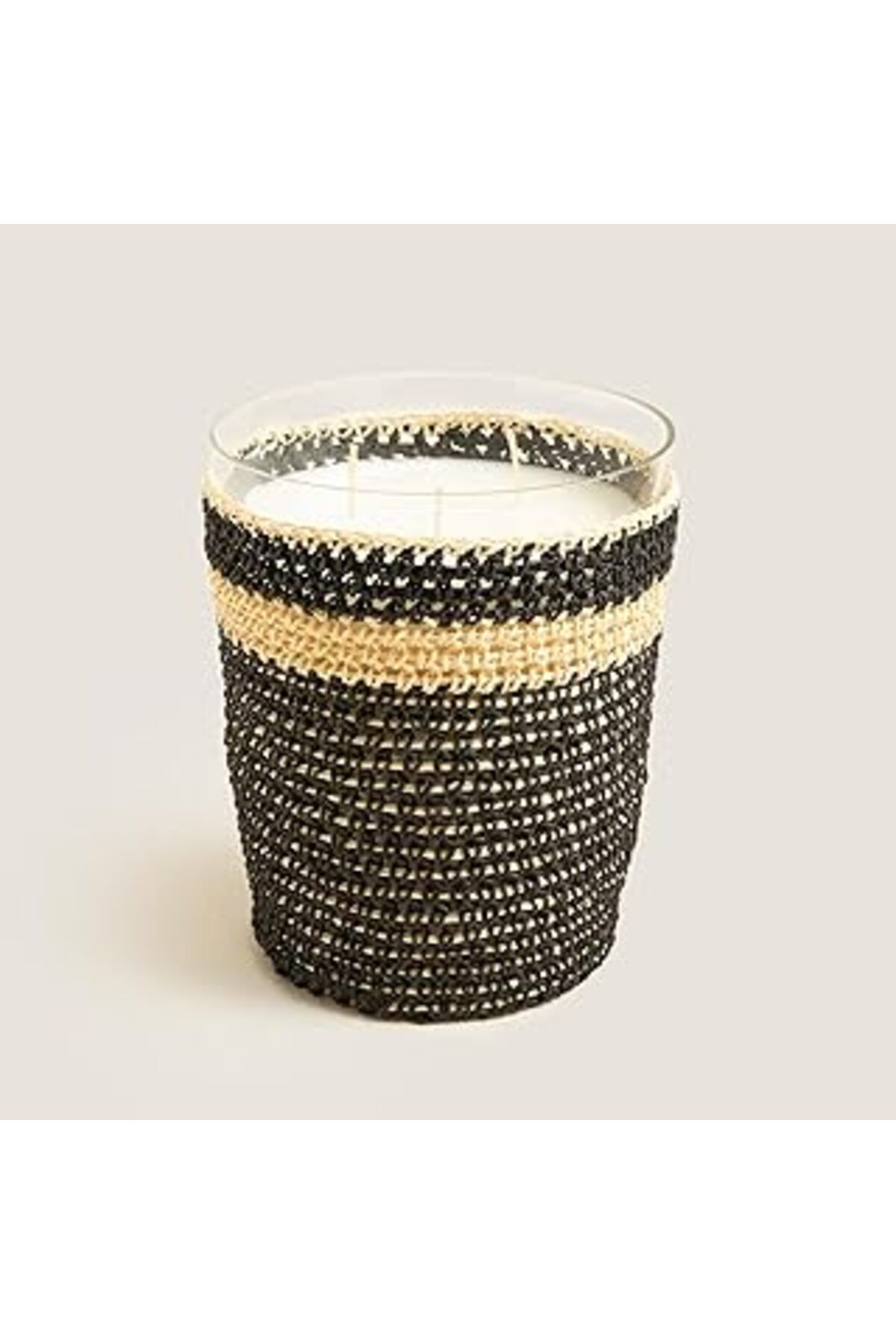 NETWORK ART Boho Black&white Tığ Işi Kokulu Mum 14x17 Cm Siyah