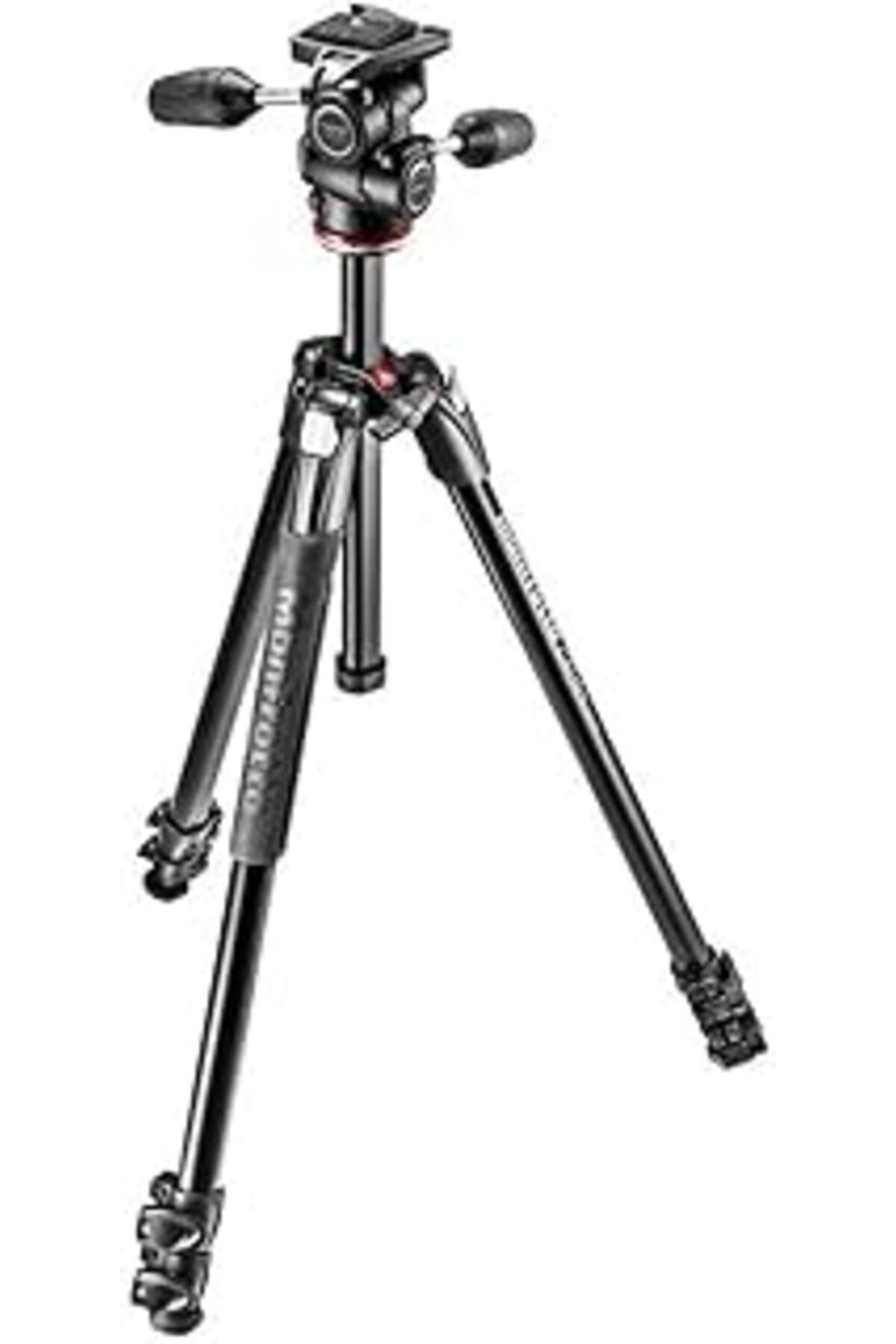 NETWORK ART Manfrotto 290 Xtra 3 Bölmeli Alüminyum Tripod 804 3 Yönlü Pan Ve Tilt Başlığı Ile
