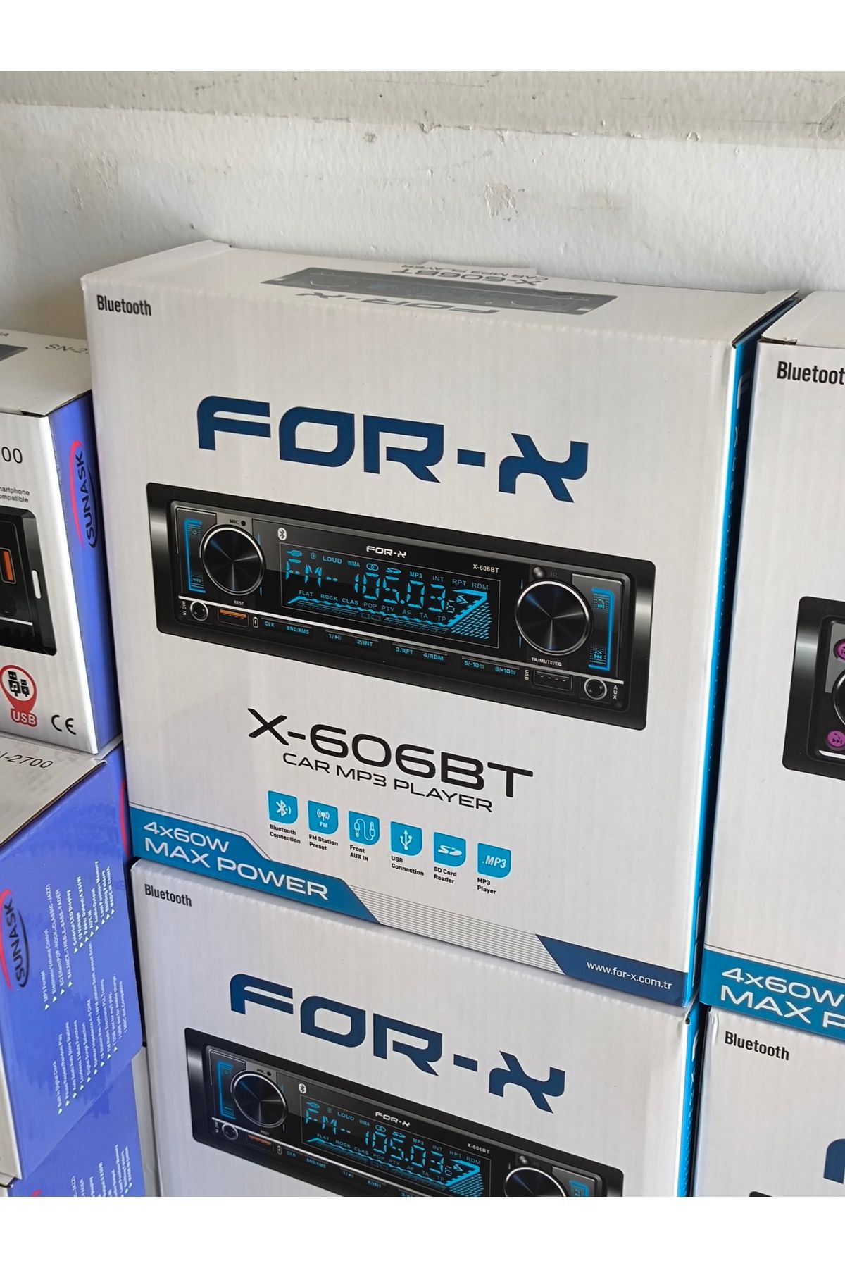 patili tasarım FR-X 3 AMFİ CİKİSLİ OTO TEYP BLUETOOTH USBLİ
