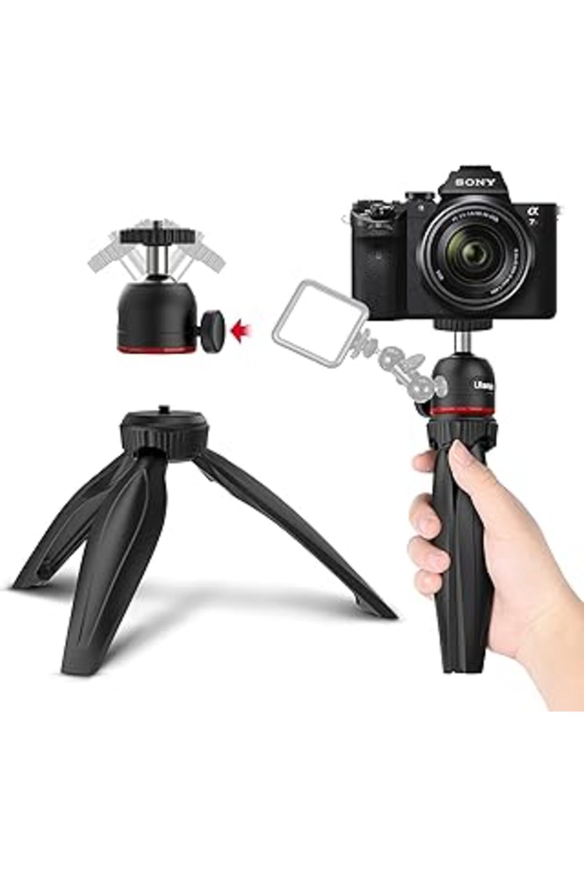 NETWORK ART Mt-17 Masaüstü Vlog Tripod, Siyah