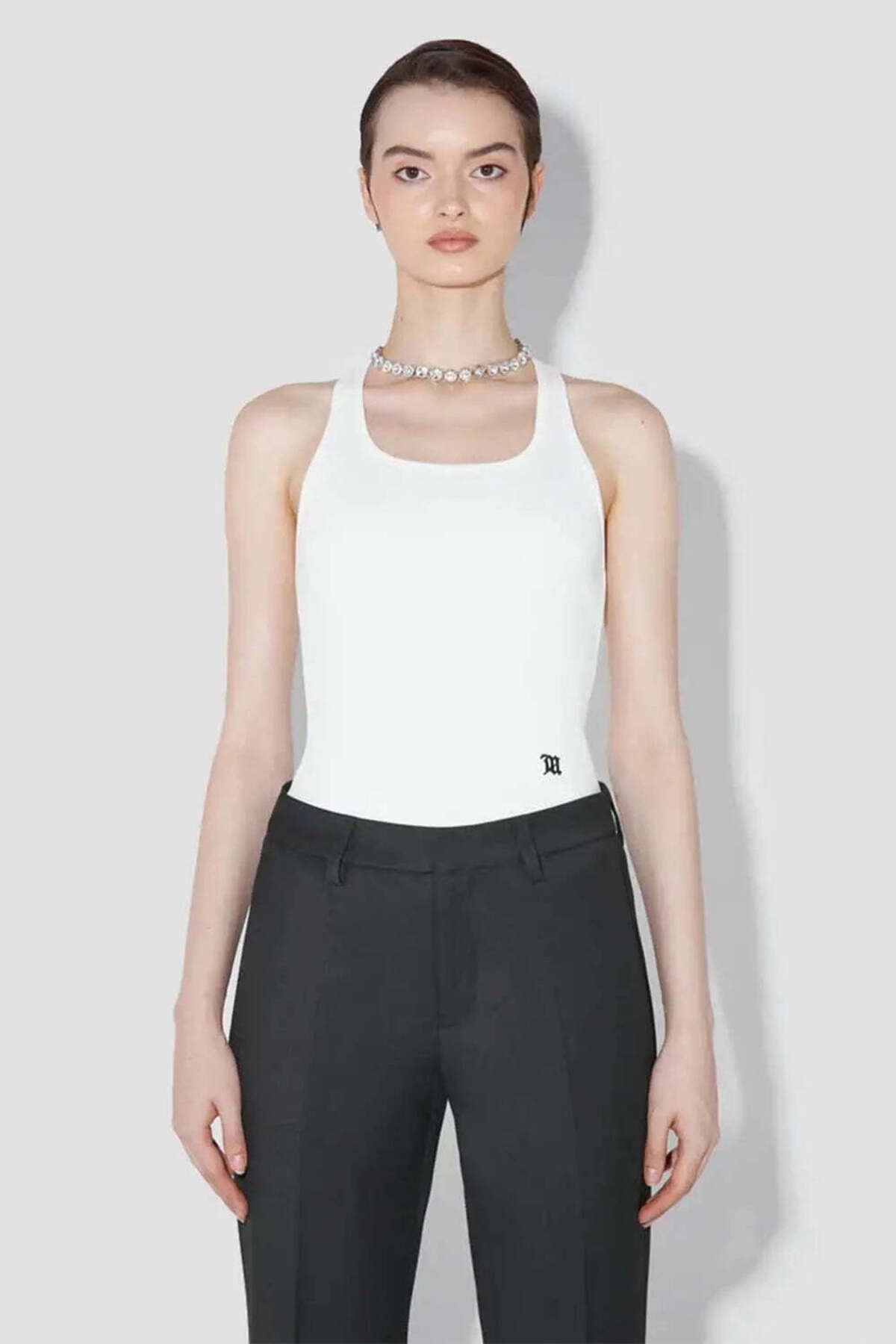 American Rag Cie Beyaz Ribanalı M Tank Top - %98 Pamuk, Şık ve Konforlu