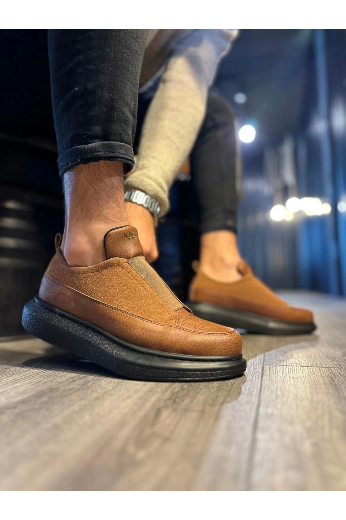 AyakabıMod Sneakers Ayakkabı 911 Taba (Siyah Taban)