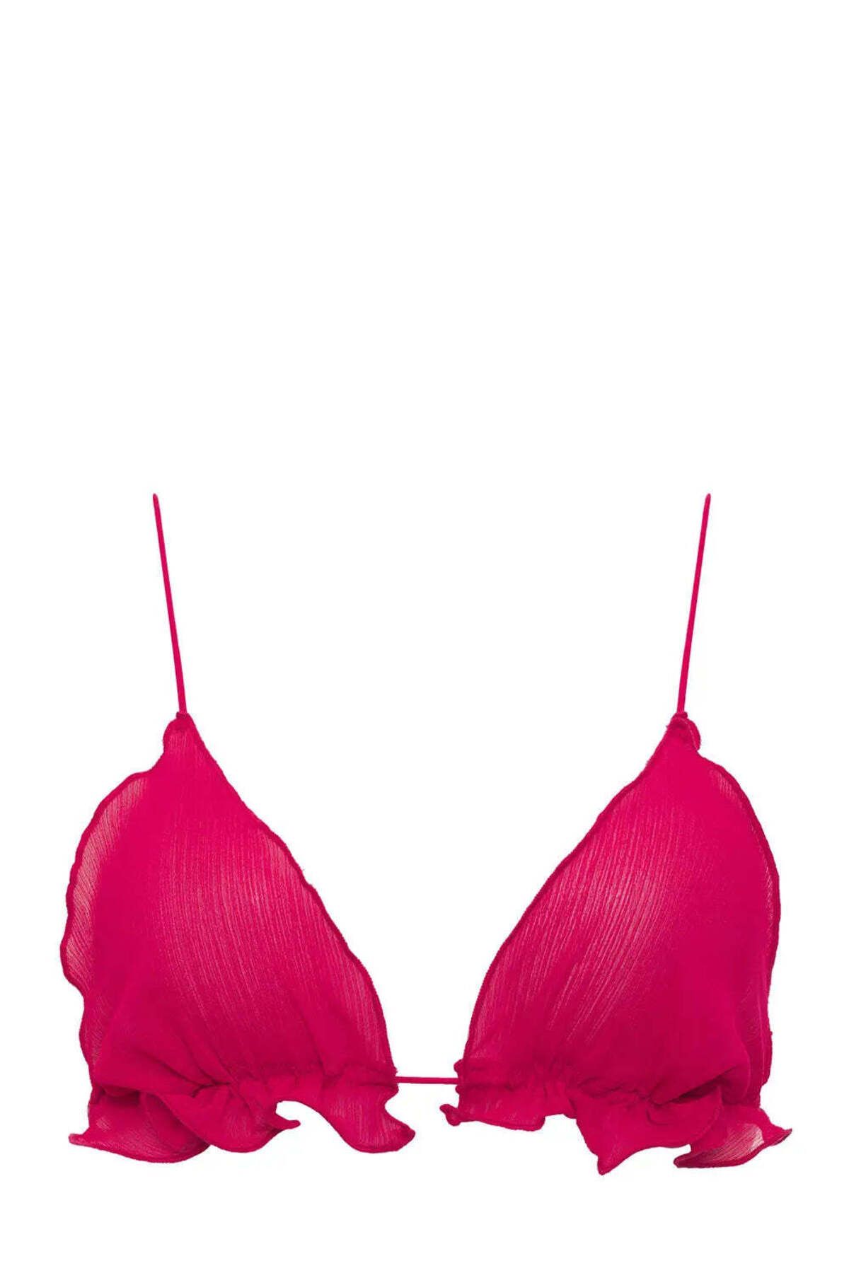 American Rag Cie East End Fuchsia Bralet - Ayarlanabilir Askılı, Şık ve Rahat Chiffon Üst