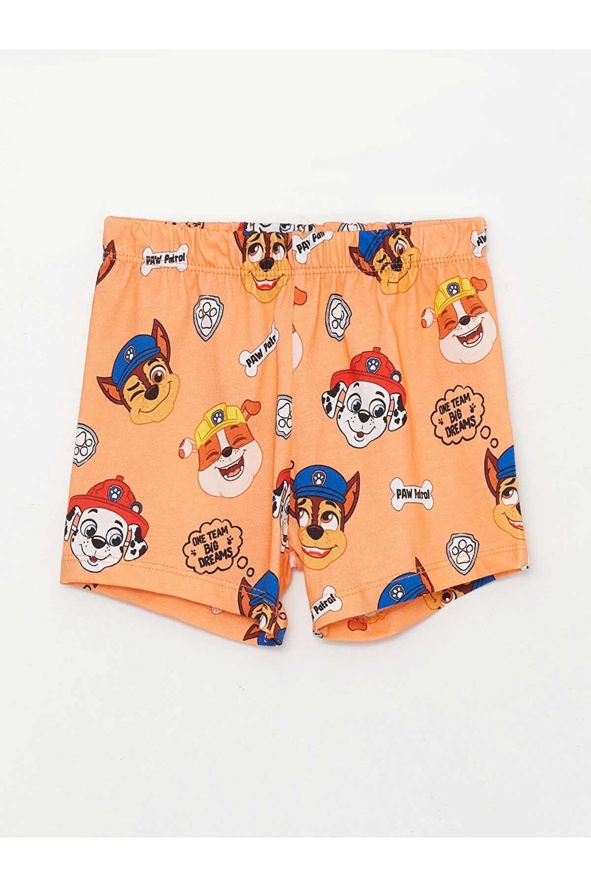 LC Waikiki LCW baby Turuncu Bisiklet Yaka Kısa Kollu Paw Patrol Baskılı Erkek Bebek Pijama Takım fotoğrafı 3 (önizleme)