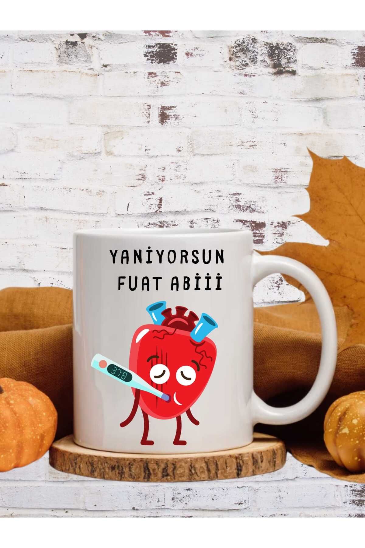 Home YANİYORSUN FUAT ABİ TASARIMLI ÇİFT TARAF BASKILI PORSELEN KUPA BARDAK