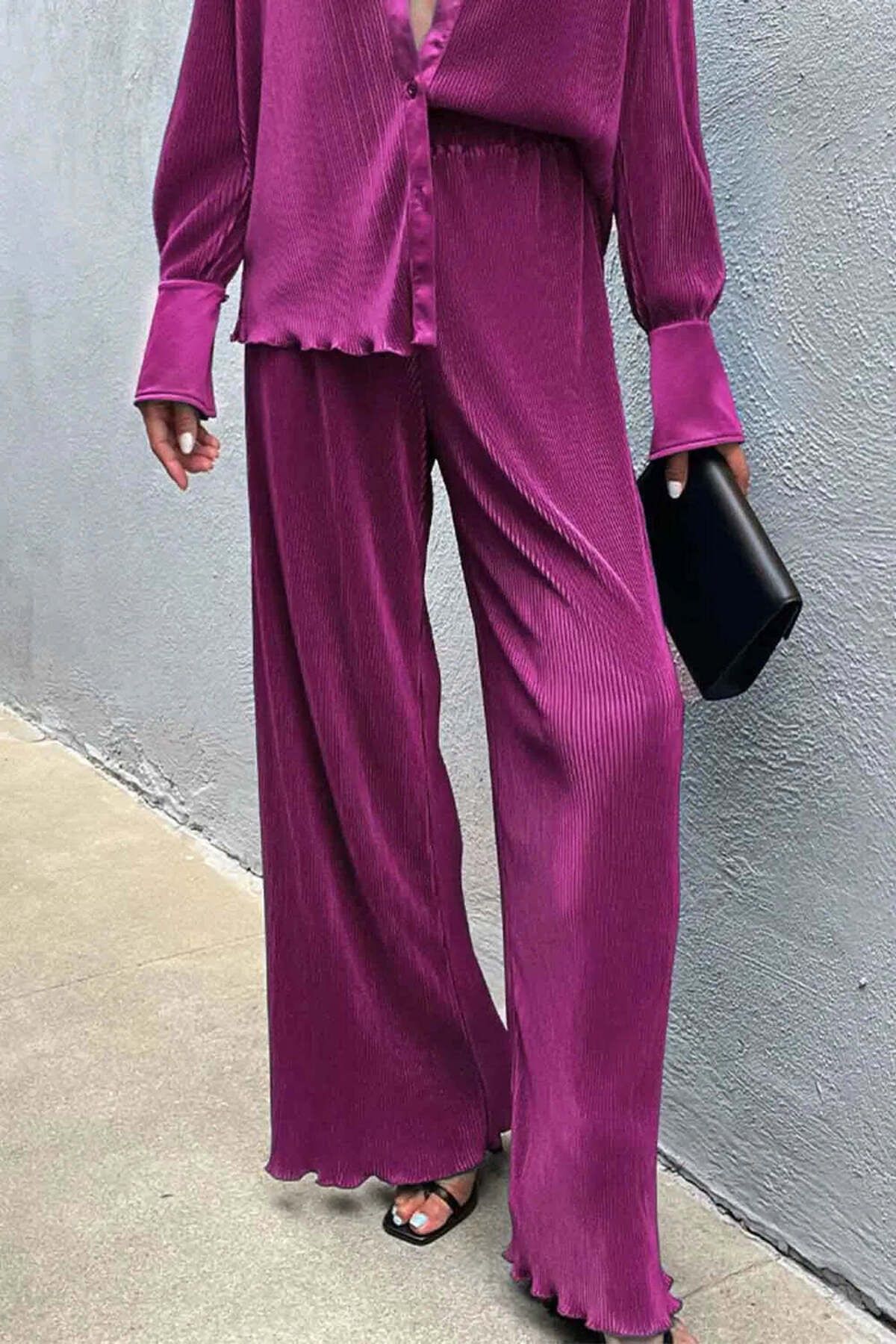 American Rag Cie Maiya Pant - Rahat Kesim, Lastikli Bel ve Geniş Paça Kadın Pantolon