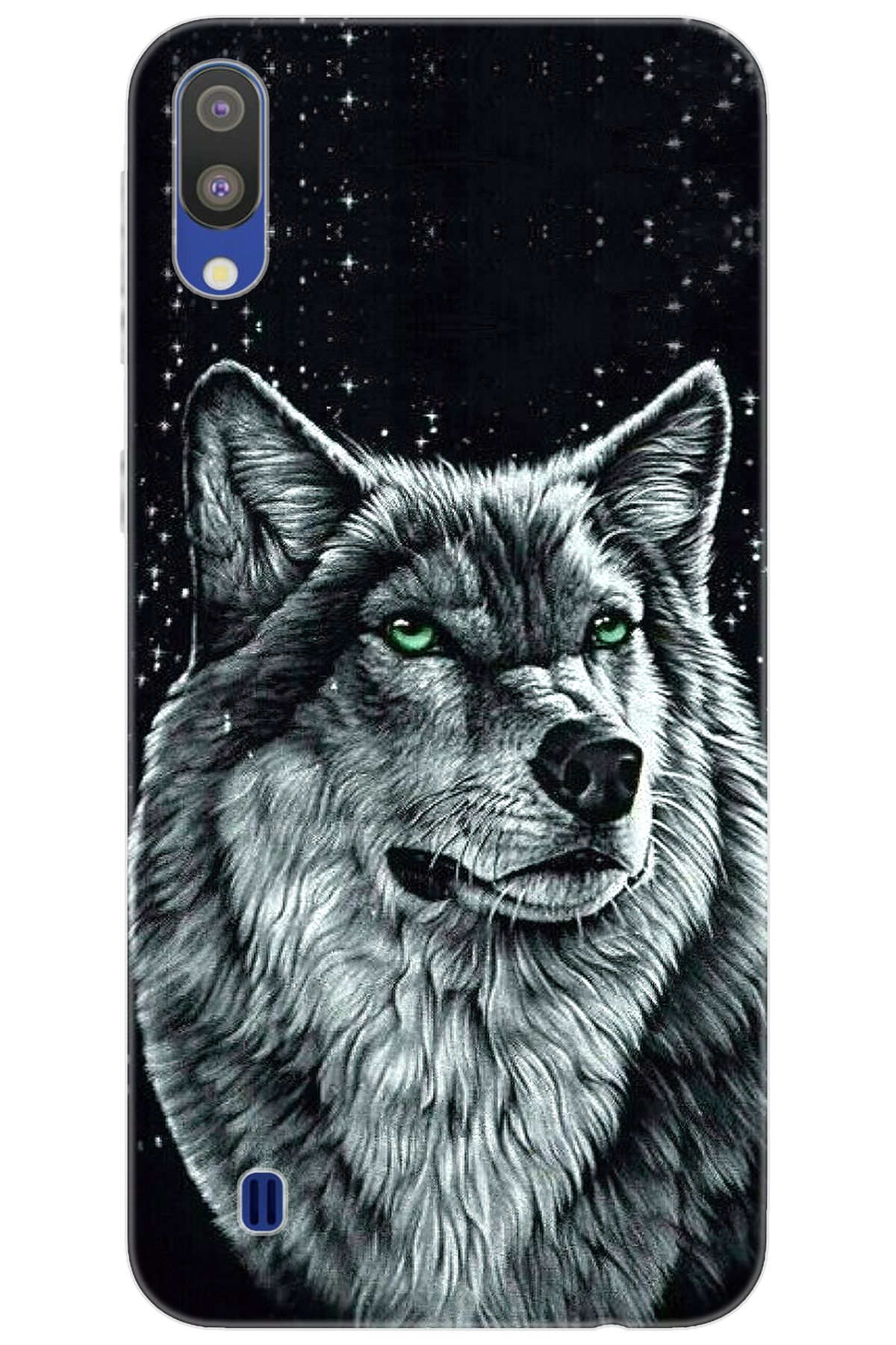 Ceppare Samsung Galaxy M10 (SM-M105F) Uyumlu Kılıf Desen Baskılı Silikon Kurt Baskılı STK:488 CP-zQhf1B1