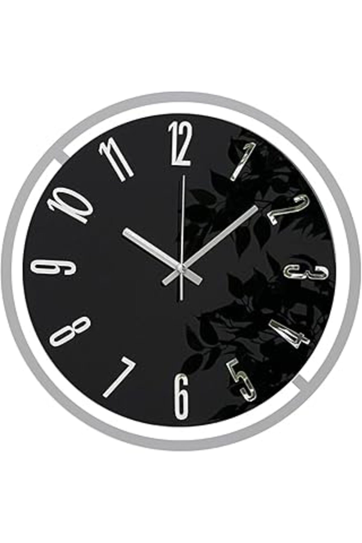 ASİTAN Emores 50 Cm Akar Saniye Sessiz Mekanizma Metal Aynali Duvar Saati