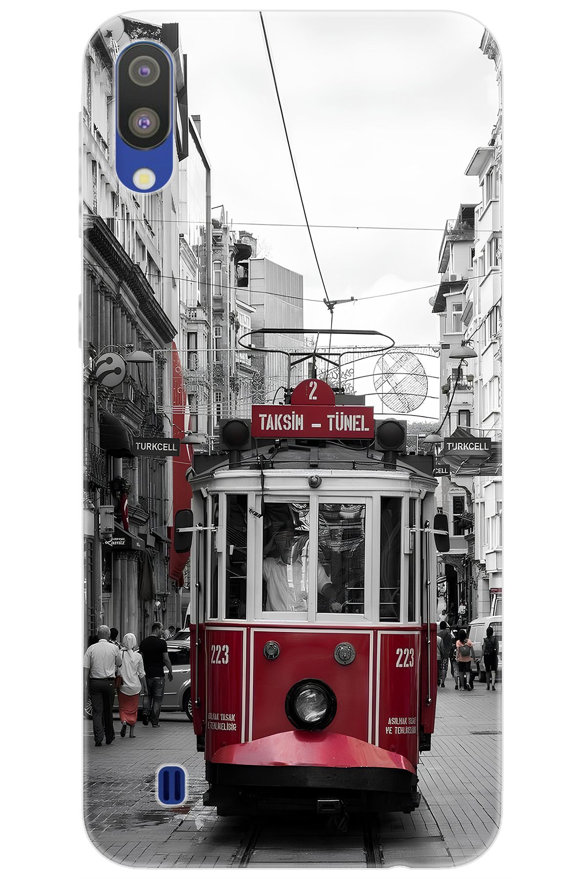 Ceppare Samsung Galaxy M10 (SM-M105F) Uyumlu Kılıf Desen Baskılı Silikon Tramvay STK:691 CP-6wI9FHp