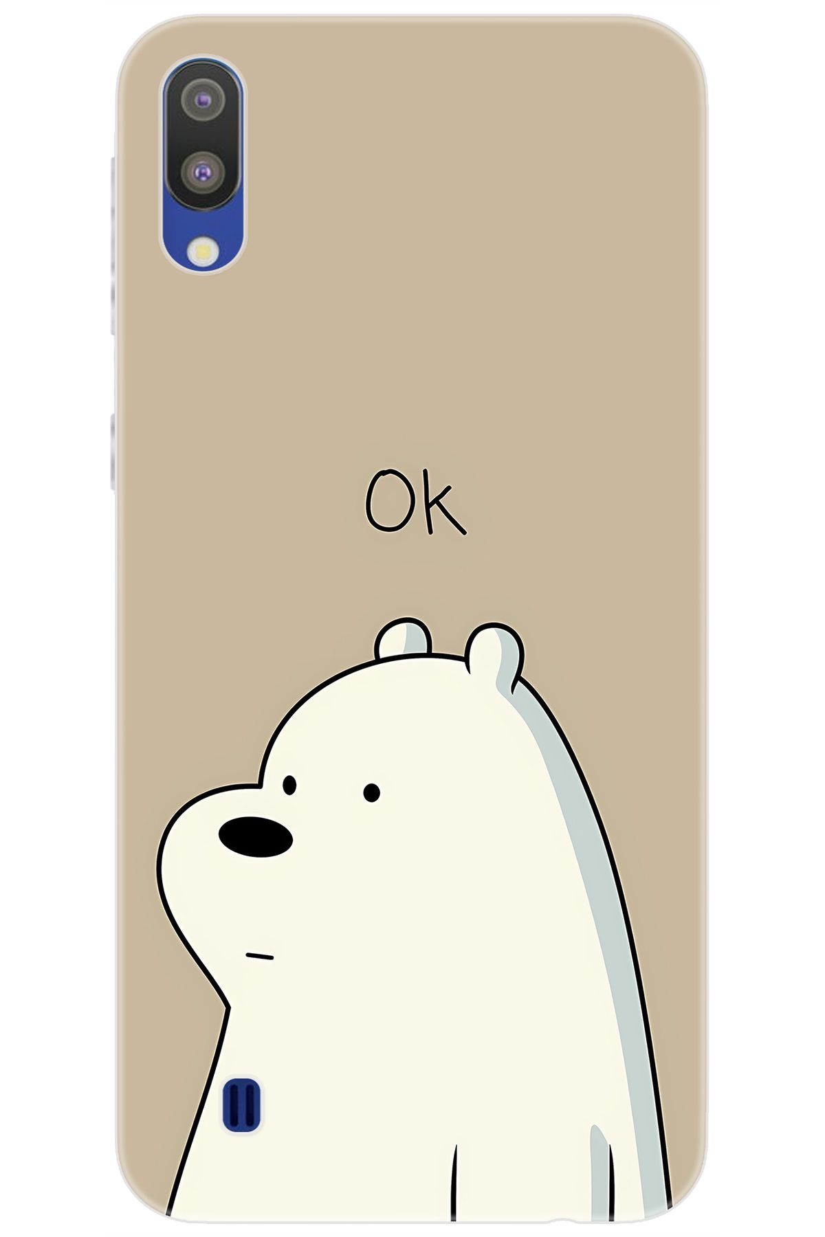 Ceppare Samsung Galaxy M10 (SM-M105F) Uyumlu Kılıf Desen Baskılı Silikon Panda OK STK:641 CP-P7ZqW42