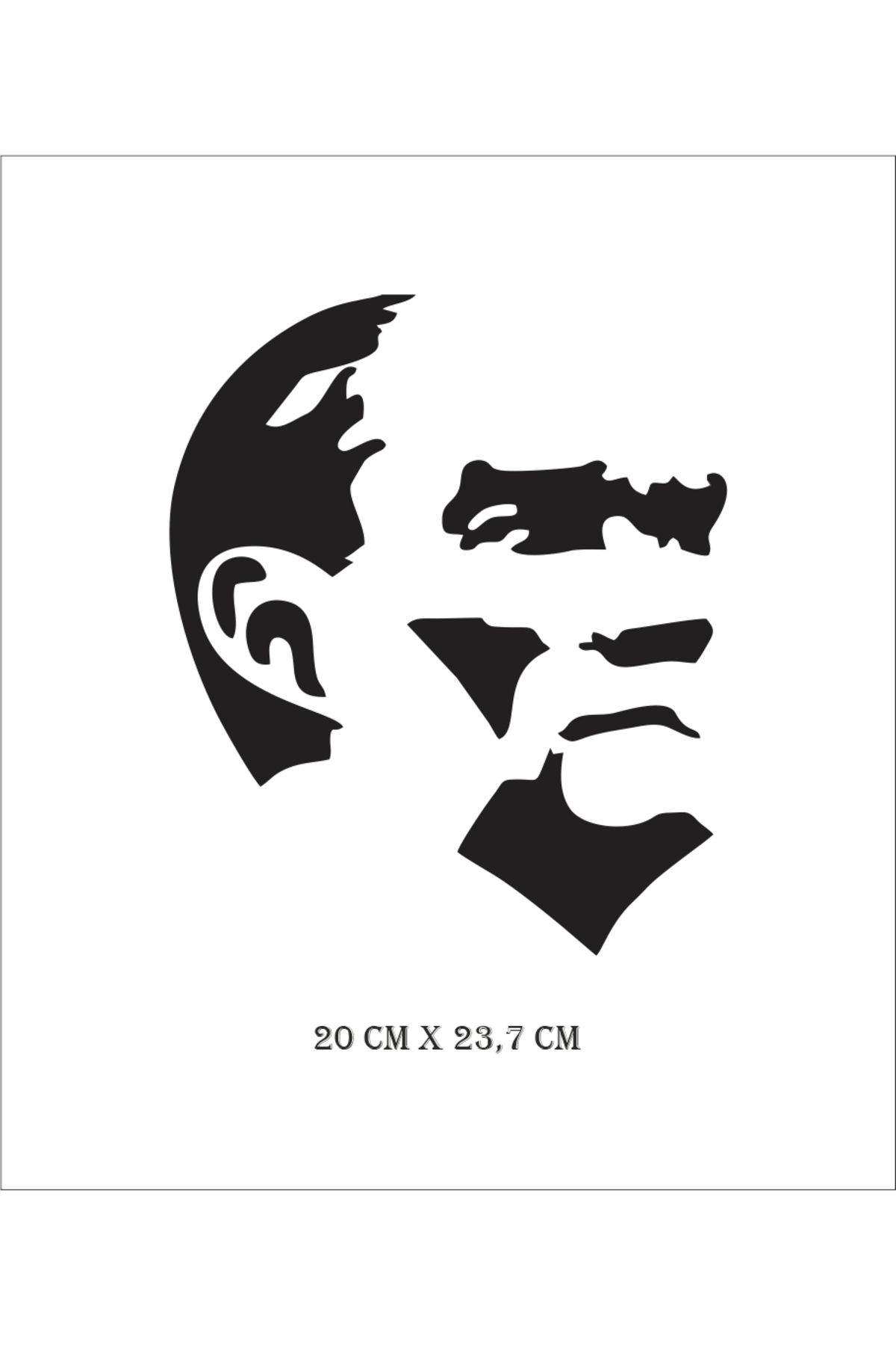 RVT Design Siyah Atatürk Silüeti Sticker