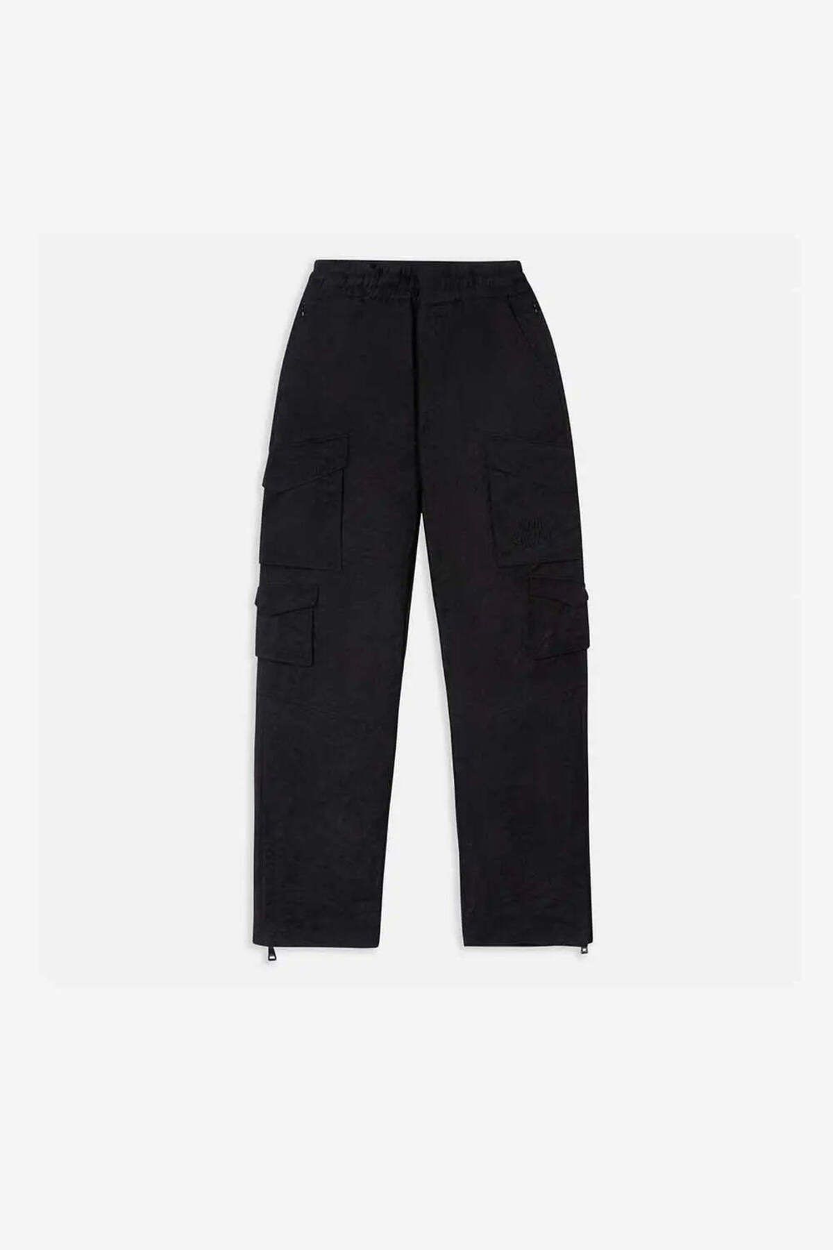 American Rag Cie Siyah Midnight Crinkle Cargo Pantolon - Rahat ve Şık Tasarım