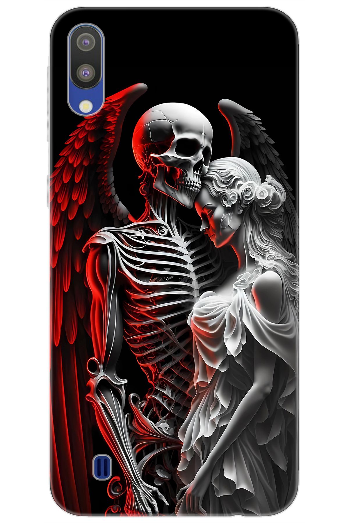 Ceppare Samsung Galaxy M10 (SM-M105F) Uyumlu Kılıf Desenli Silikon İskelet ve Melek Aşkı STK:644 CP-MPYNl1y
