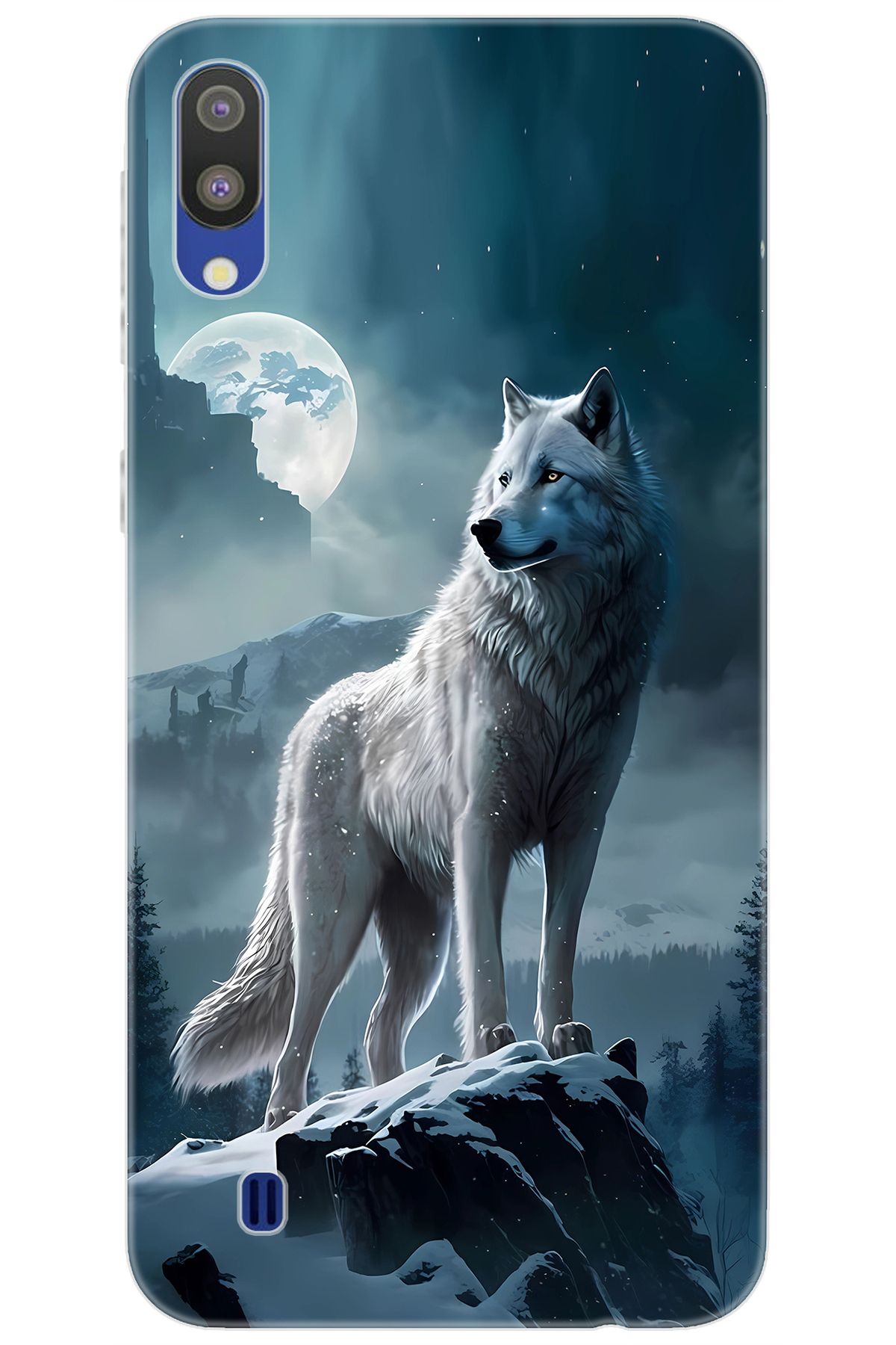 Ceppare Samsung Galaxy M10 (SM-M105F) Uyumlu Kılıf Desen Baskılı Silikon Kurt STK:683 CP-WMz3I8B
