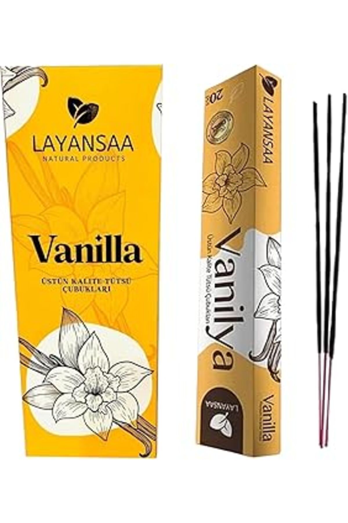 NETWORK ART Layansaa Vanilya (VANİLLA) Kokusu Özel Aroma Kokusu 20 Adet 1 Paket Çubuk Tütsü