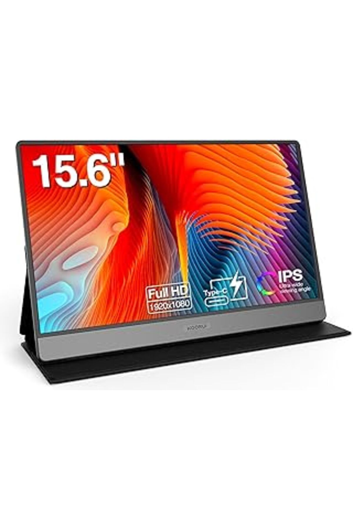 NETWORK ART Koorui 15,6 Inç Taşınabilir Usb Monitör, Ips 1080P Fhd Taşınabilir Monitör Usb Type-C Micro-Hdmi Ex