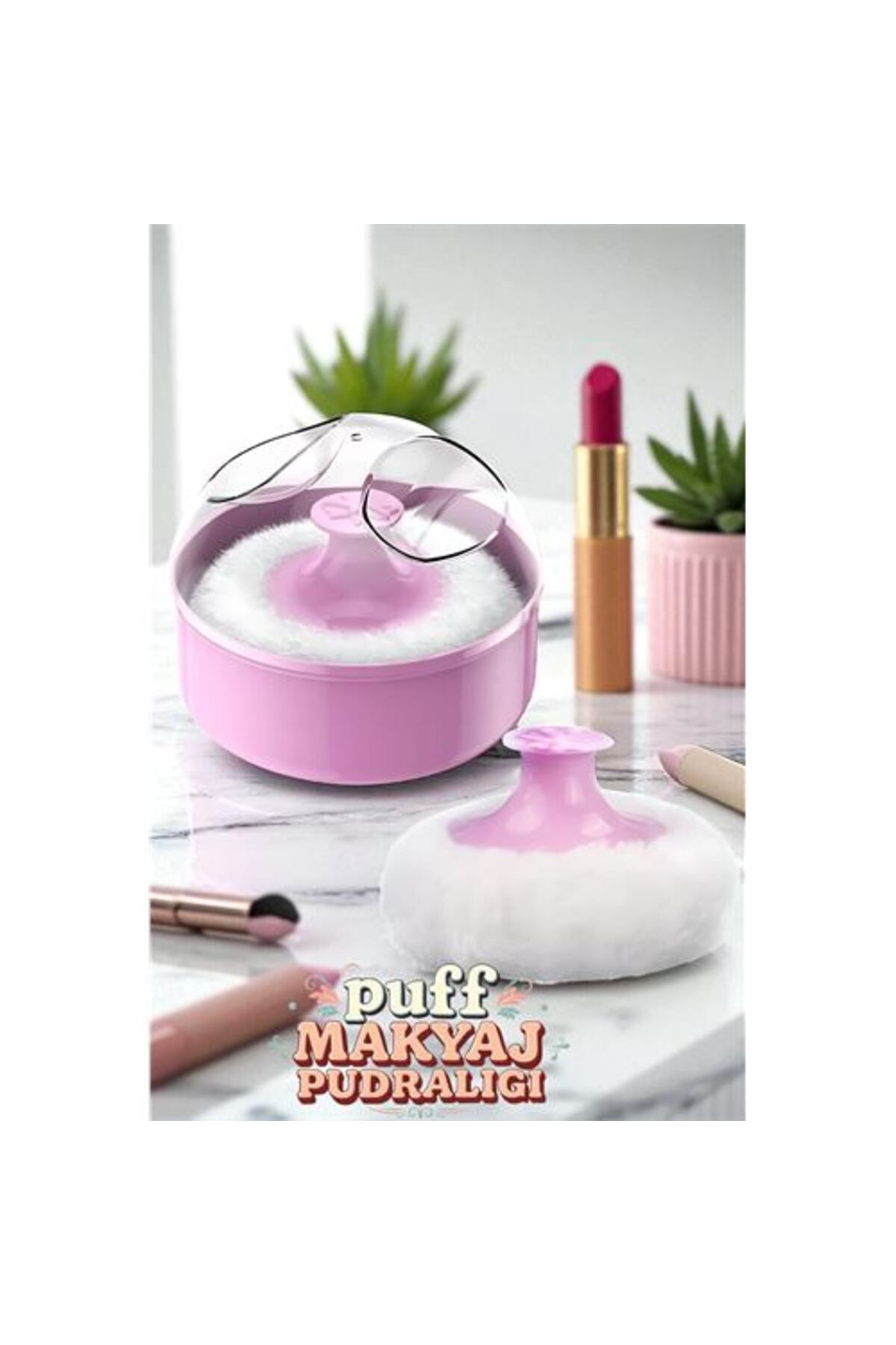 Toptan Bulurum Makyaj Pudralığı - Puff Pudralık - Makyaj Pudrası Pufu