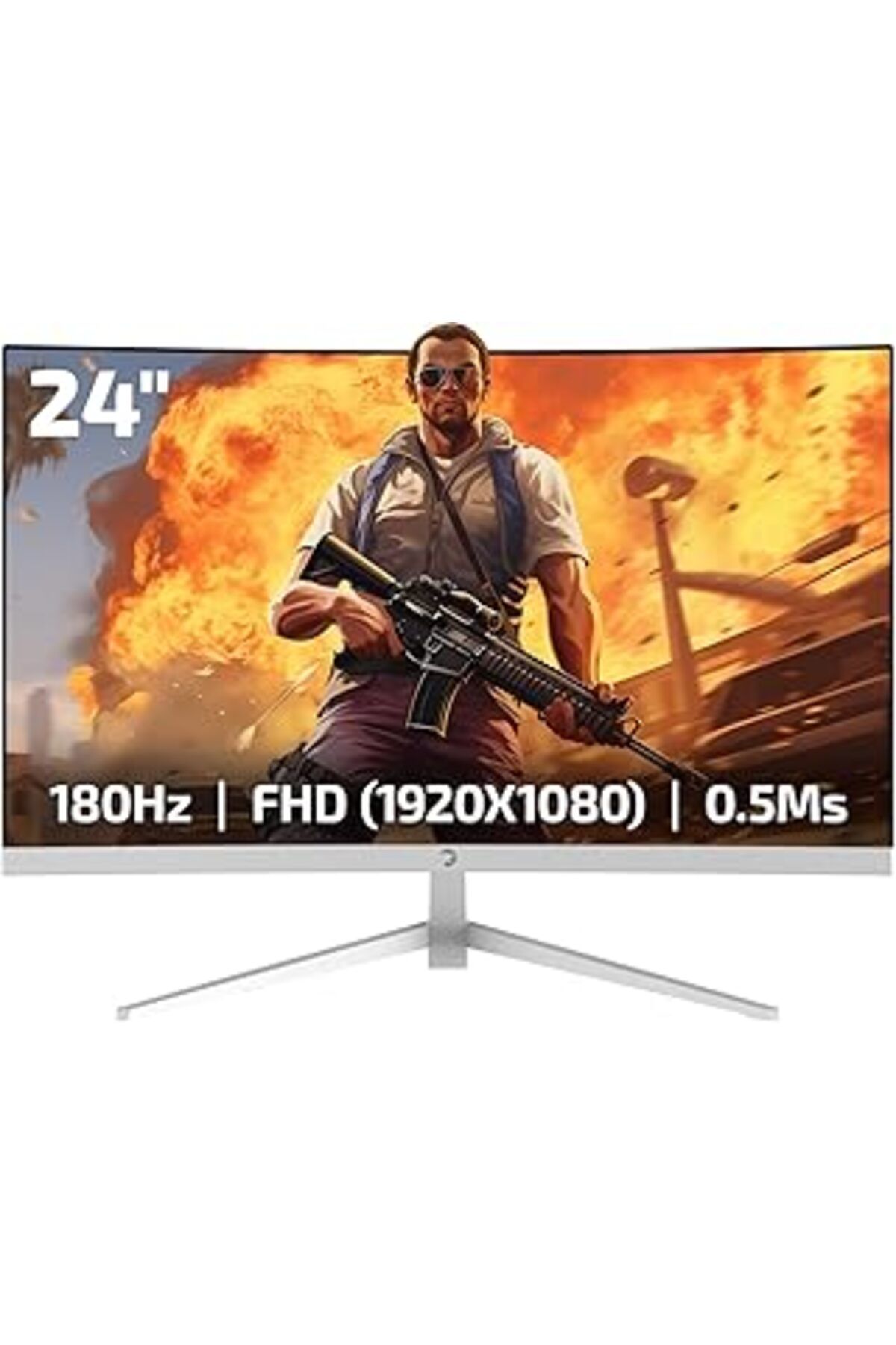 NETWORK ART Game Power Vivid T40 24'' 1800R Curved Rgb Beyaz 180Hz 0.5Ms Fhd Va Panel 2X2W Speaker Gaming Monit