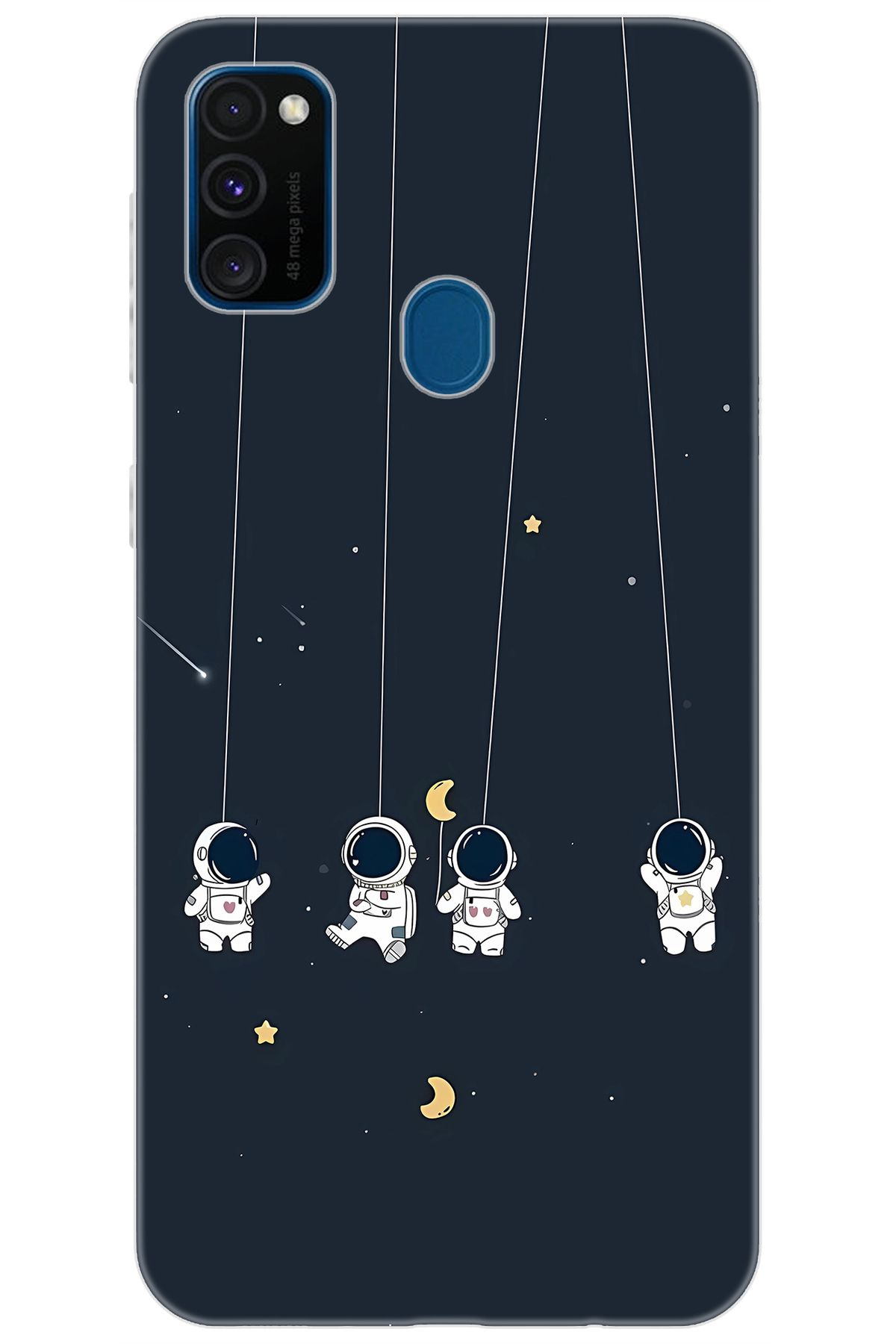 Ceppare Samsung Galaxy M30S (SM-M307F) Uyumlu Kılıf Desen Baskılı Silikon Astronot STK:663 CP-VKeZT7q