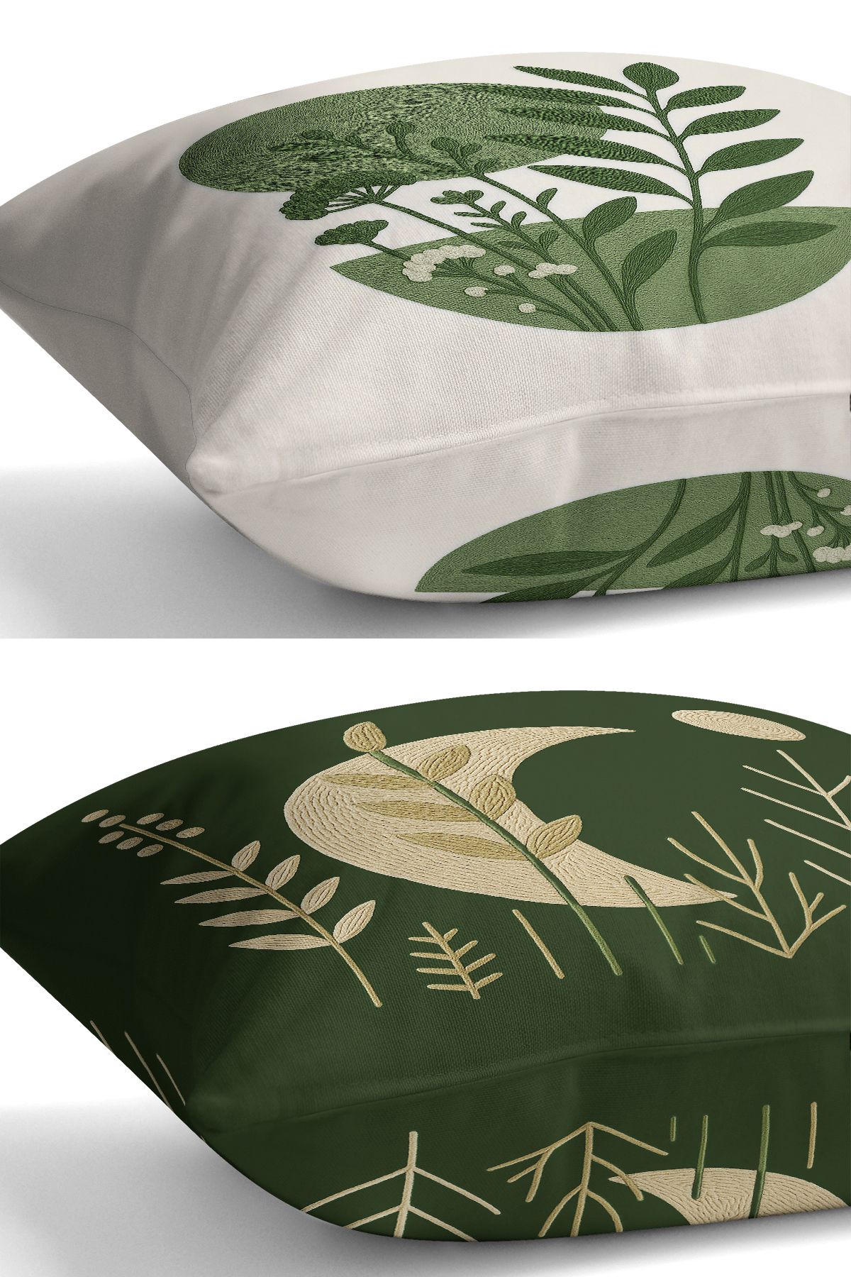 Bertille Home-Set de 3 huse de pernă cu imprimare digitală pe două părți (aspect de broderie cu model de puncție) 6