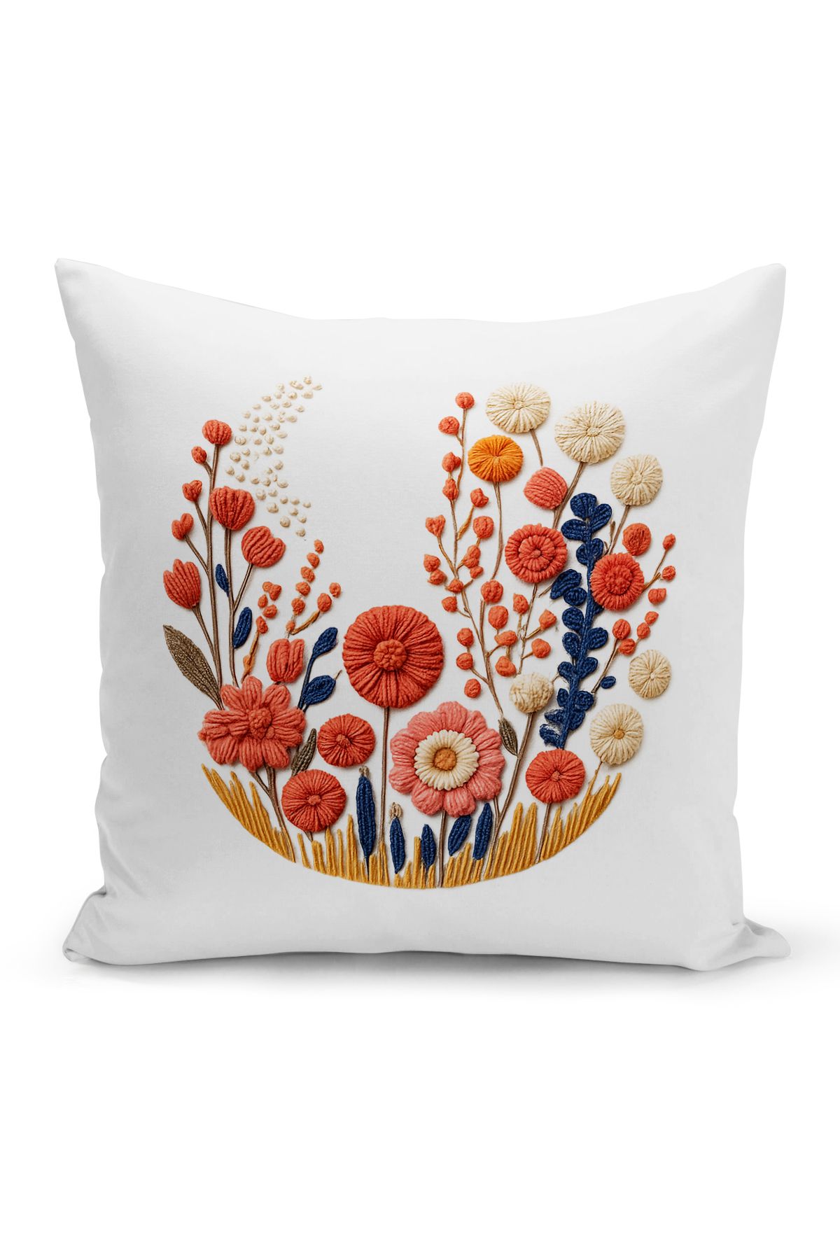 Bertille Home-Set de 3 huse de pernă cu imprimare digitală pe două părți (aspect de broderie cu model de puncție) 4