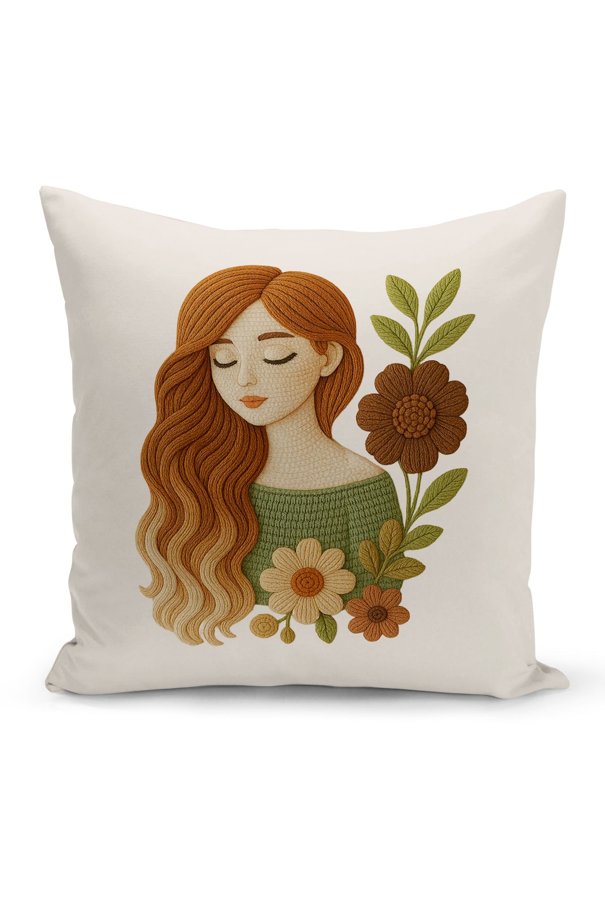 Bertille Home-Set de 3 huse de pernă cu imprimare digitală pe două părți (aspect de broderie cu model de puncție) 4