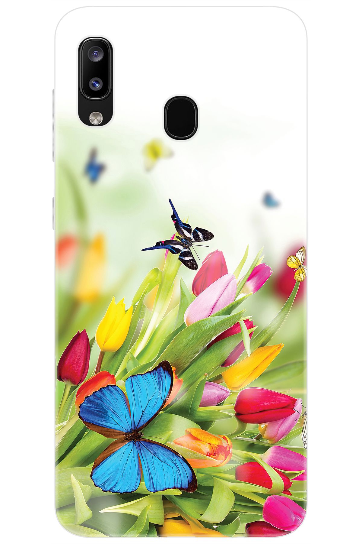 Ceppare Samsung Galaxy M10S (SM-M107F) Uyumlu Kılıf Desen Baskılı Silikon Kelebekler STK:542 CP-36tud1i