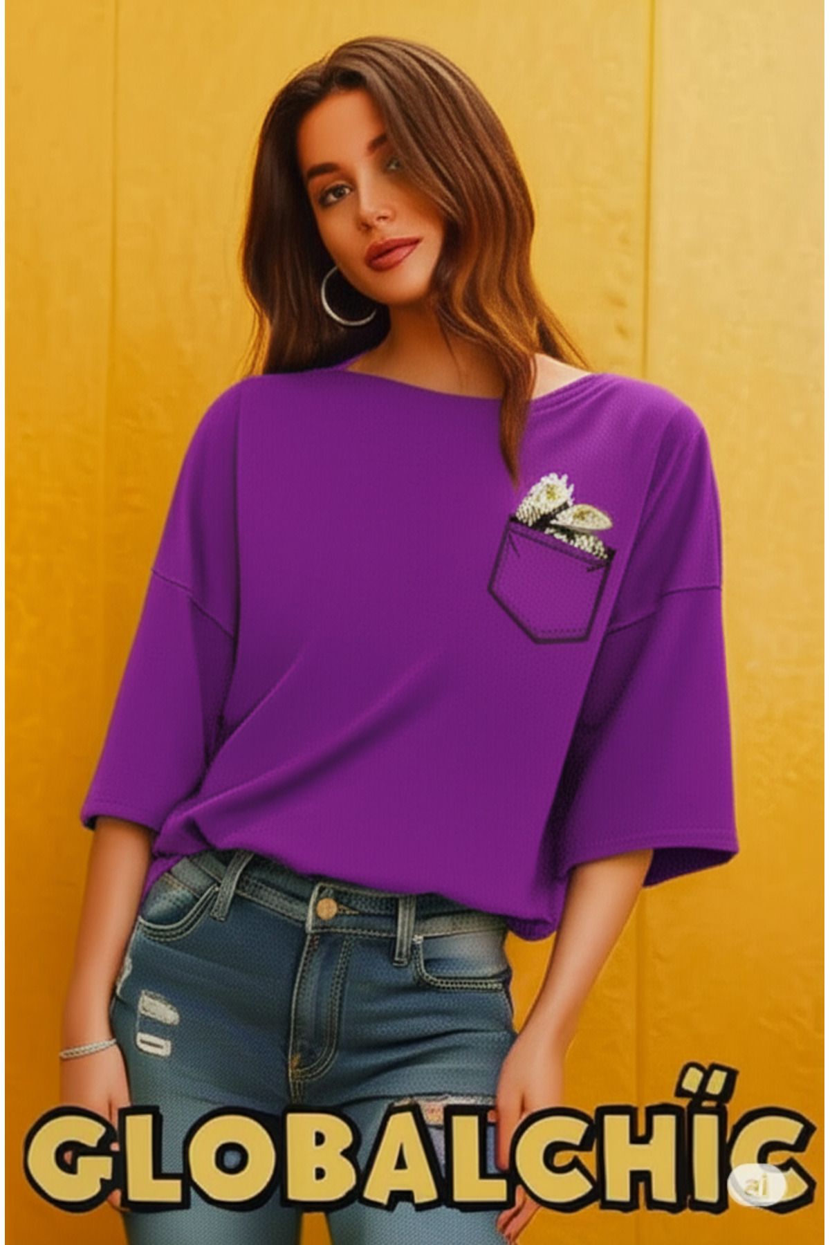 Stor Unisex Oversize Çiçek Baskılı Tişört | Özgürlüğün ve Stilin Buluştuğu Nokta