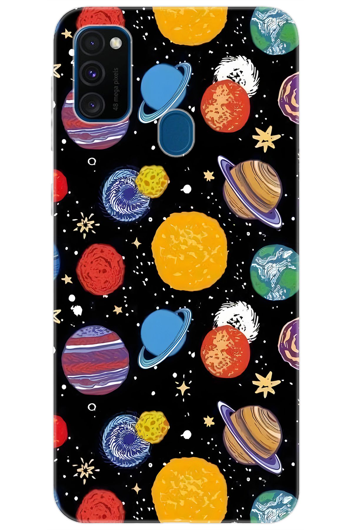 Ceppare Samsung Galaxy M30S (SM-M307F) Uyumlu Kılıf Desen Baskılı Silikon Gezegenler STK:686 CP-i063wTB