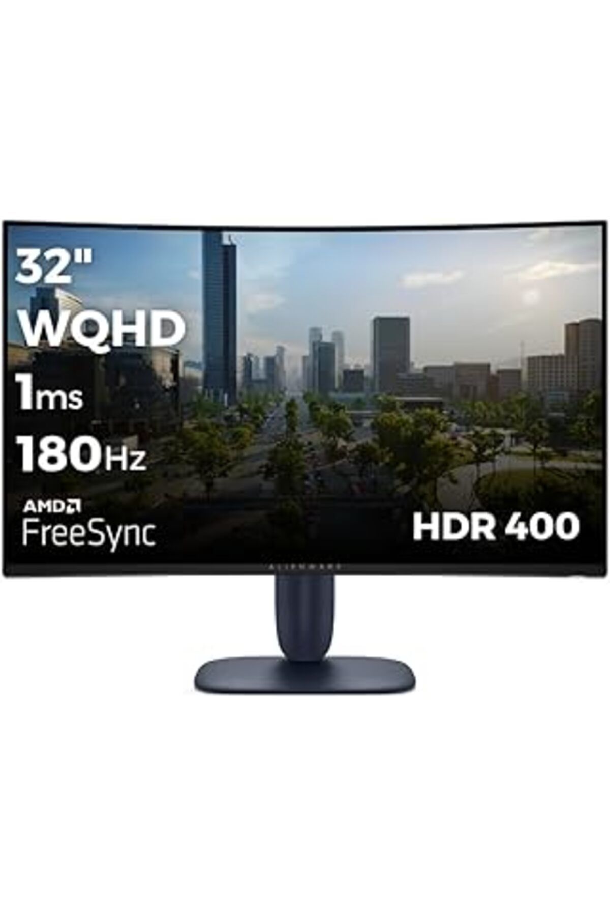 NETWORK ART Dell Aw3225Dm 32 2560X1440 Wqhd 180Hz 1Ms Hdmi Dp Hdr 400 Freesync Curved Gaming Monitör