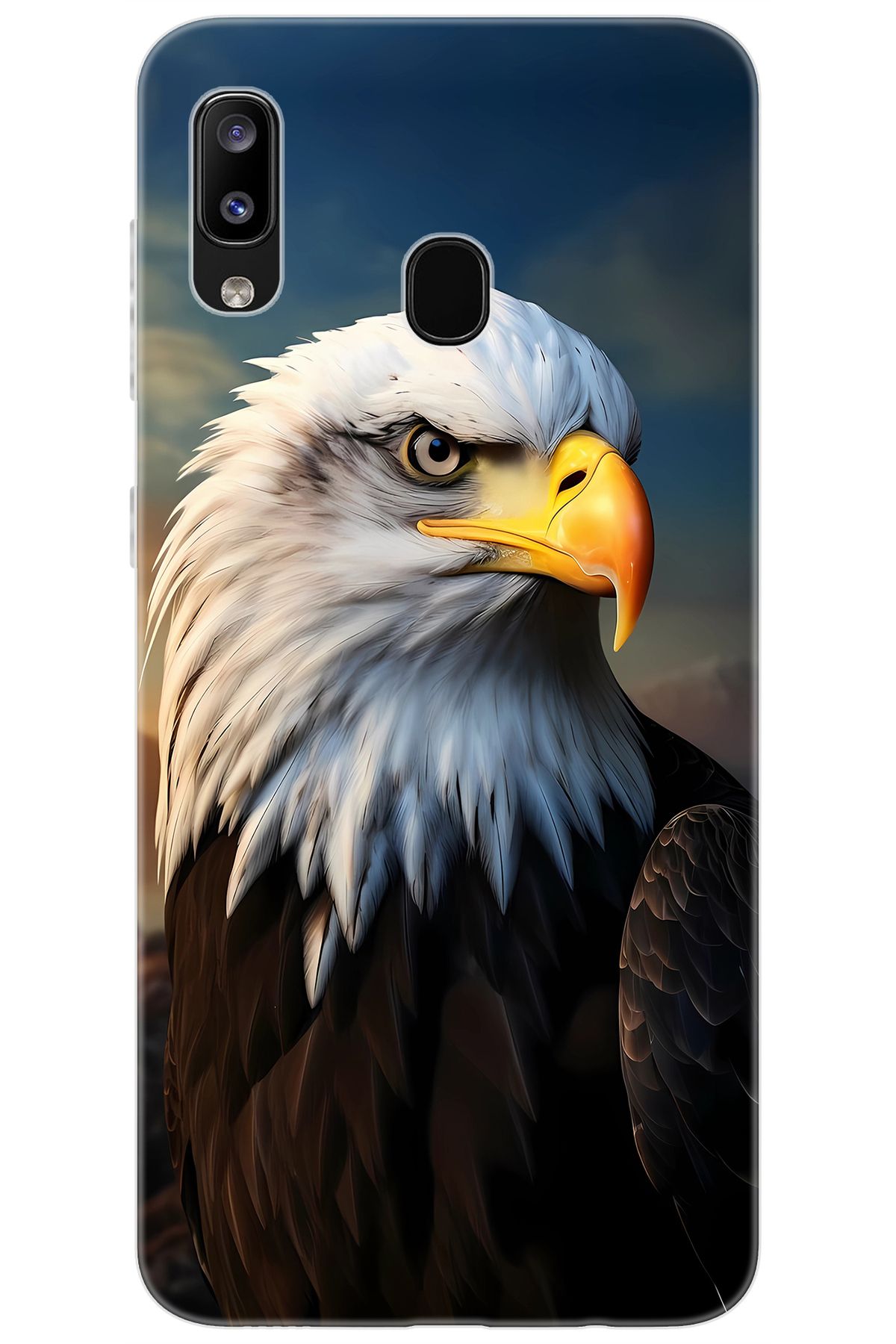 Ceppare Samsung Galaxy M10S (SM-M107F) Uyumlu Kılıf Desen Baskılı Silikon Kartal STK:687 CP-O4dxv5Z