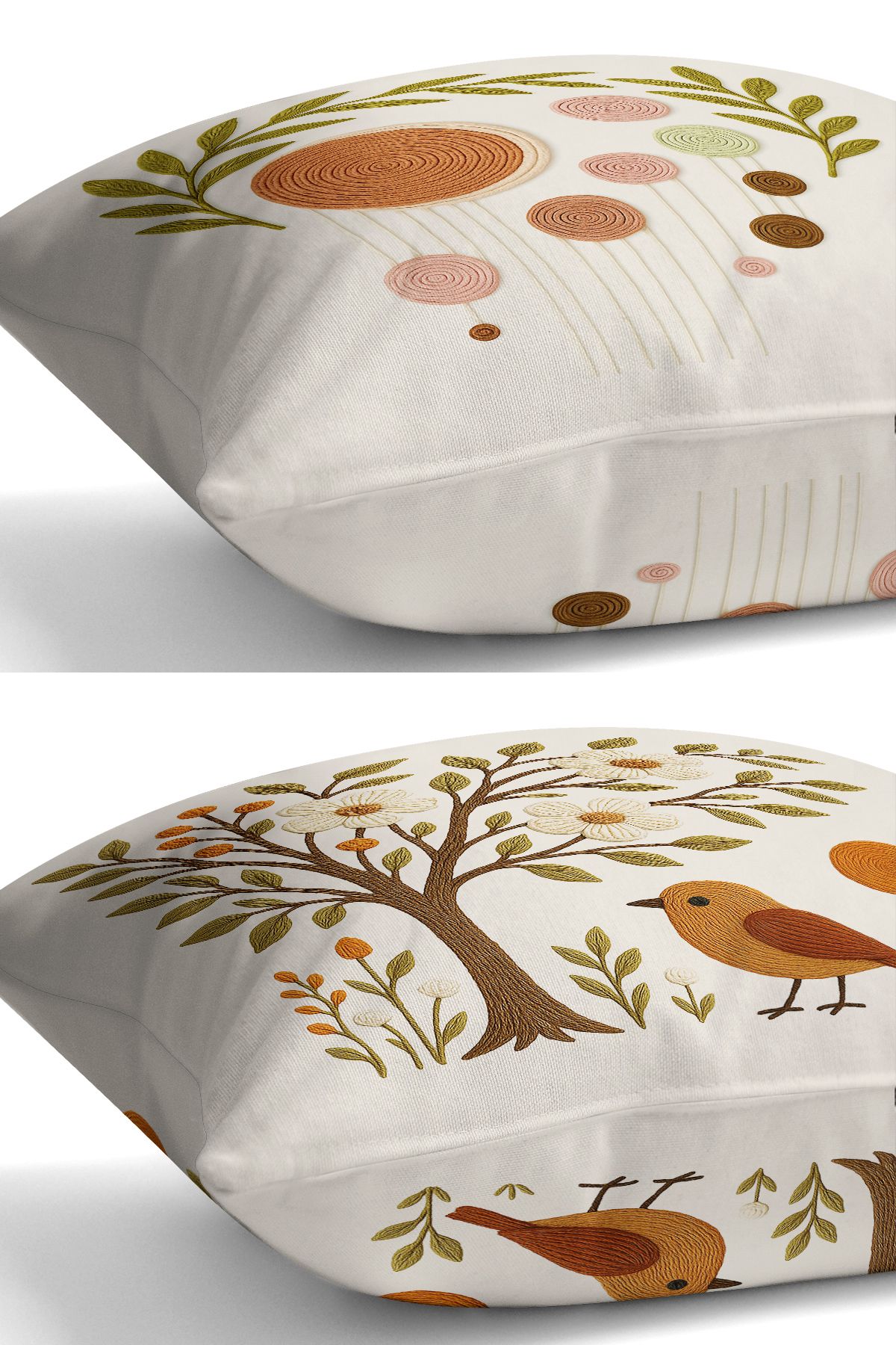 Bertille Home-Set de 3 huse de pernă cu imprimare digitală pe două părți (aspect de broderie cu model de puncție) 6